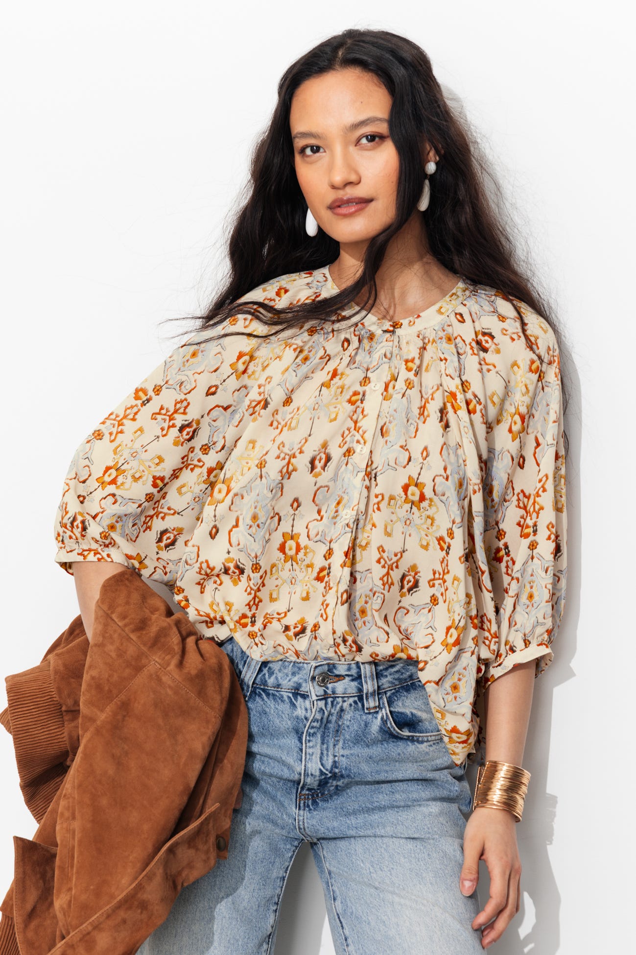 Chemise oversize imprimée