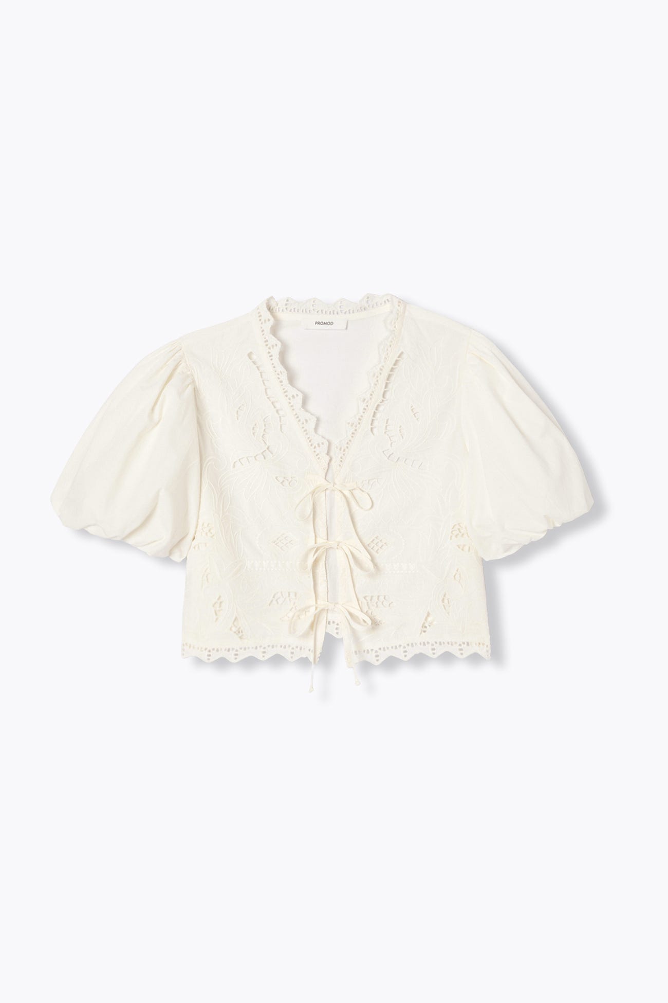 Blouse brodée manches ballon