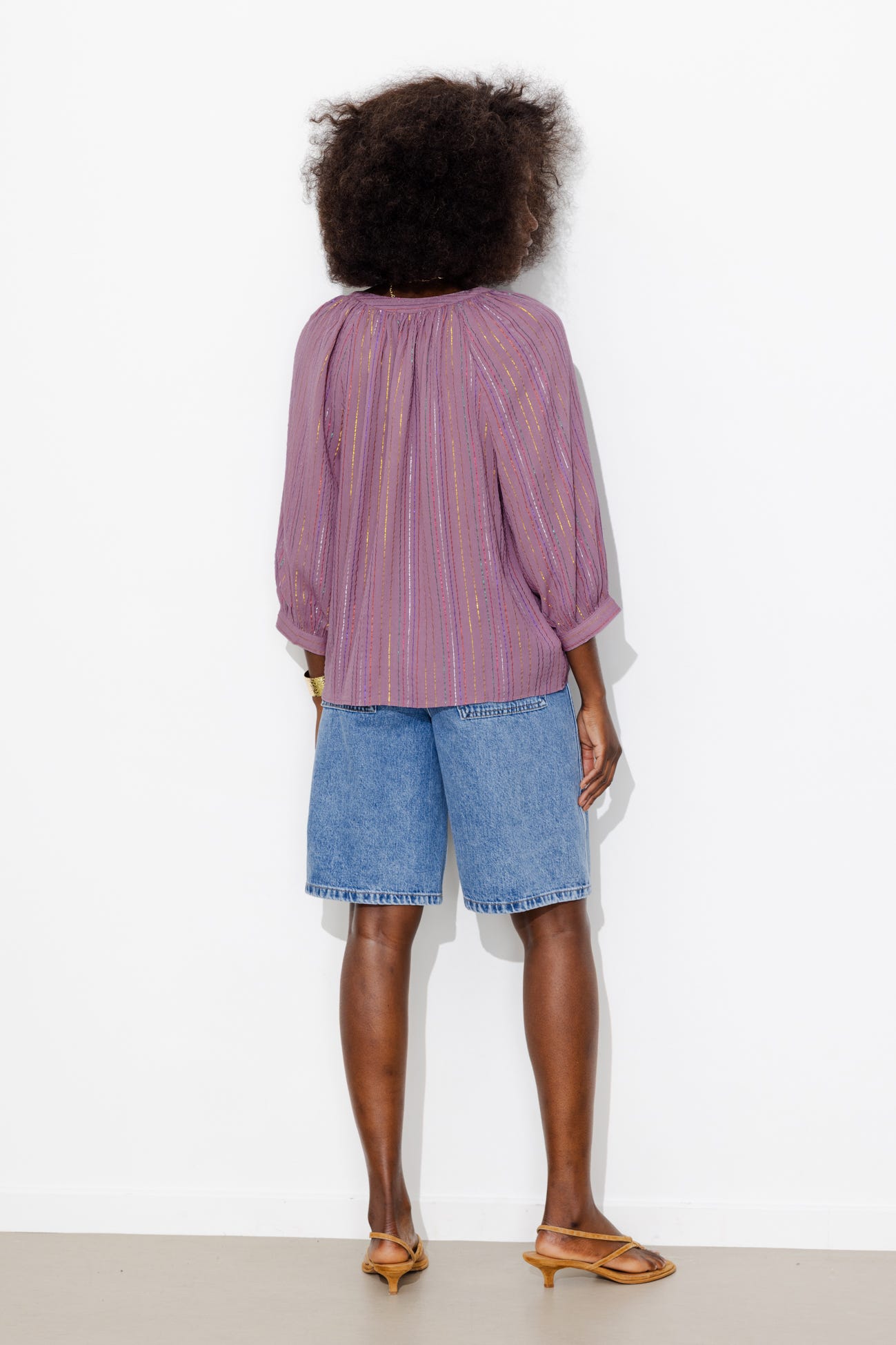 Glitzy striped blouse 