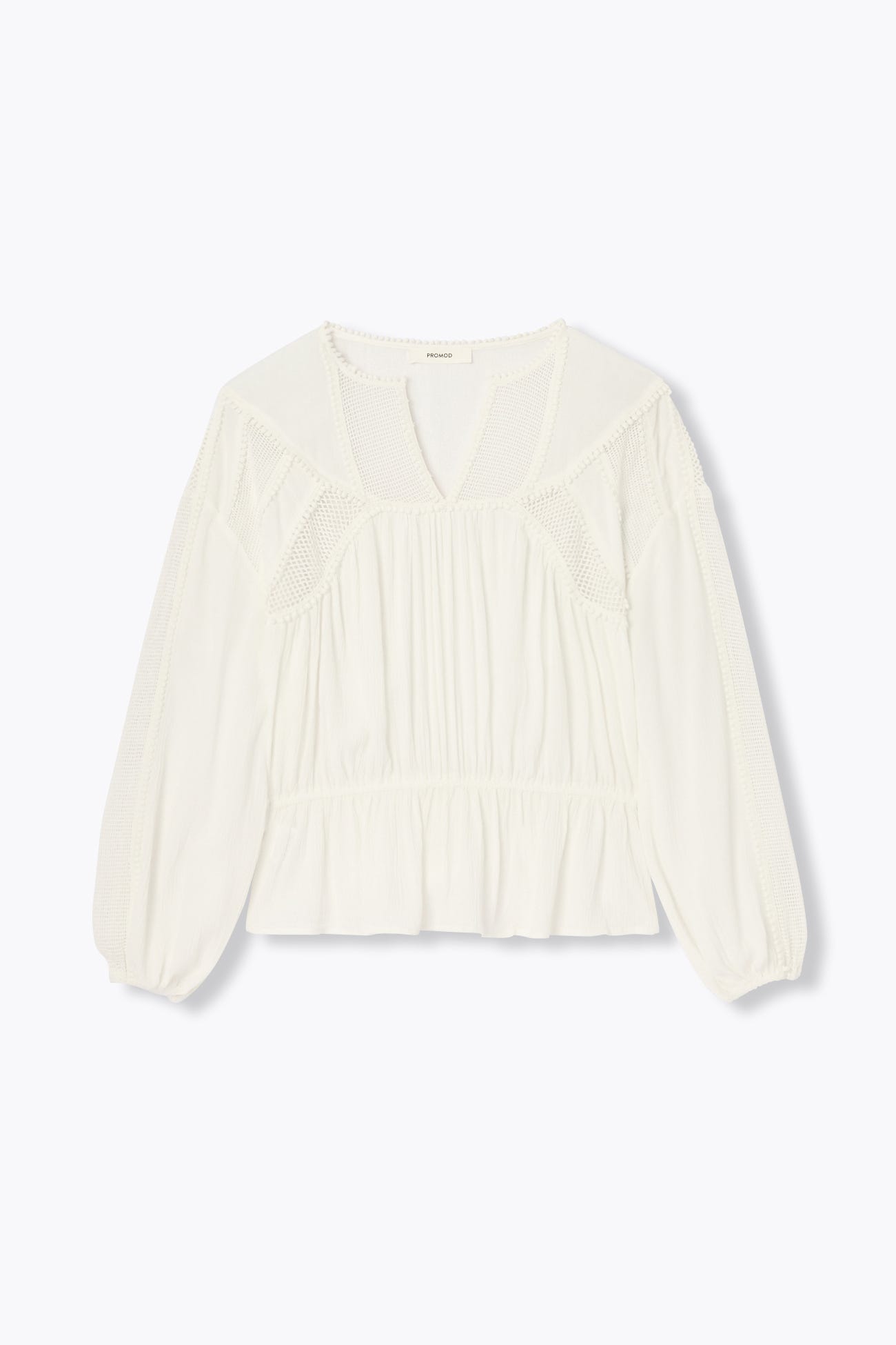 Blouse rétro unie Femme