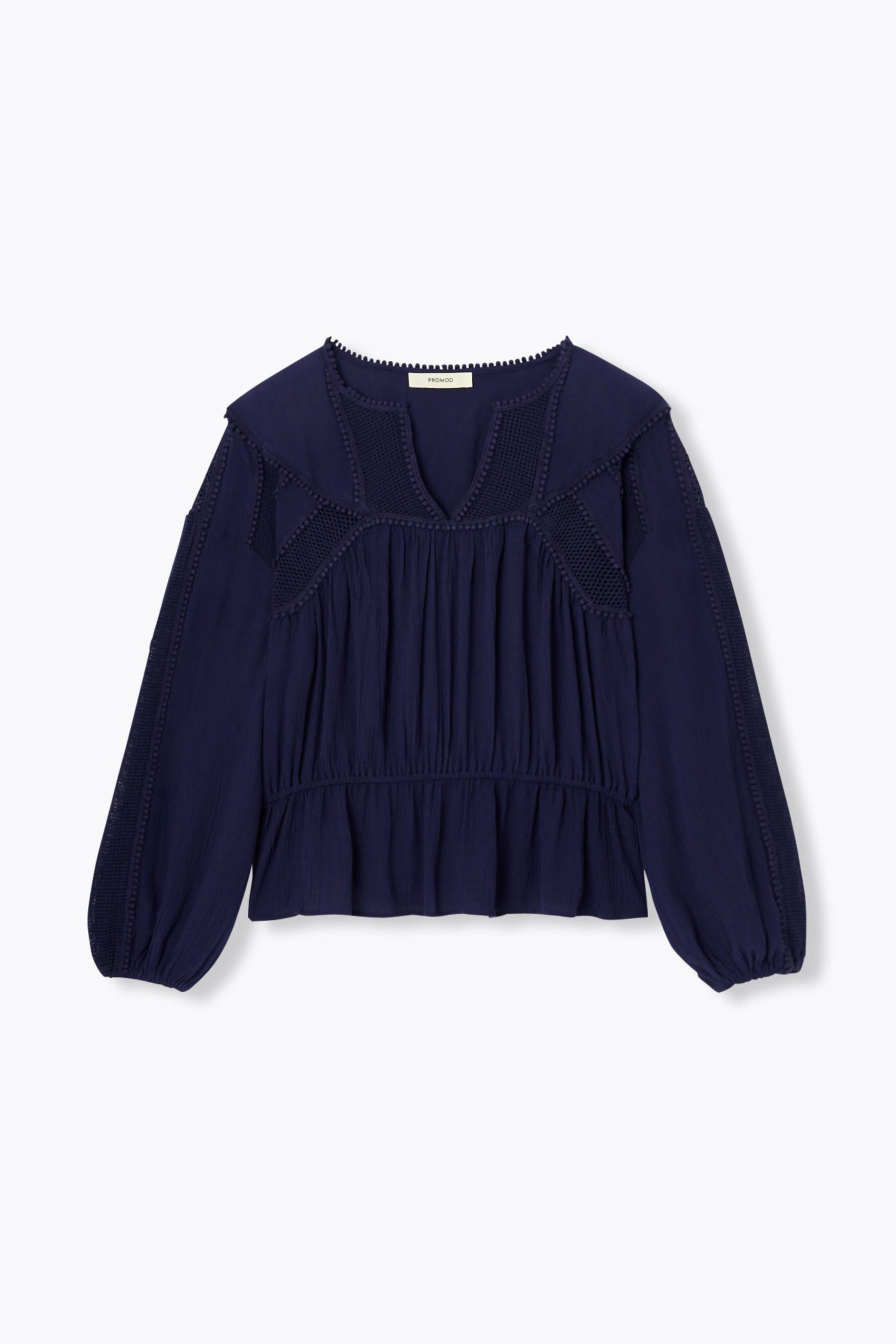 Blouse rétro unie Femme