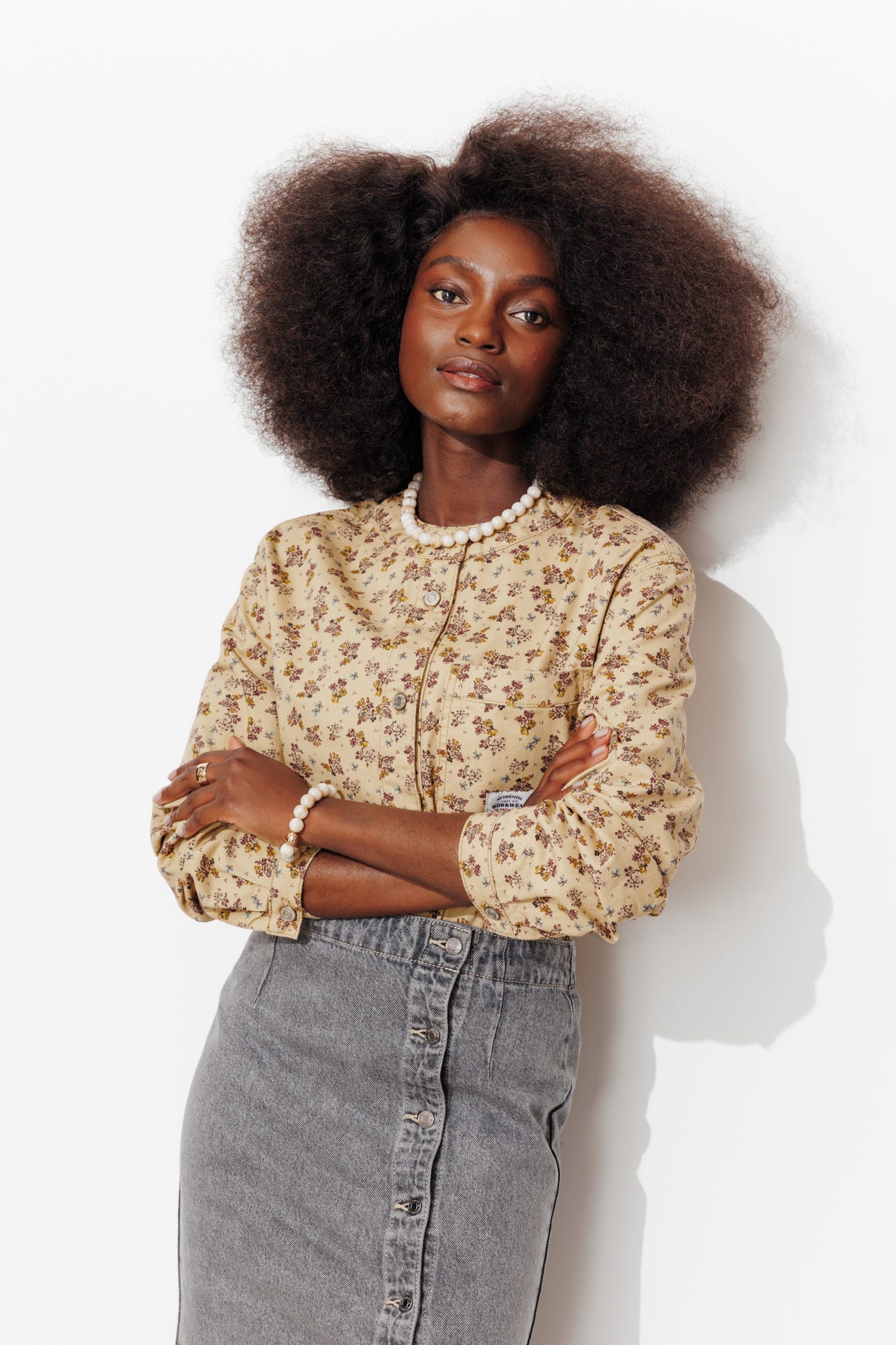 Surchemise vareuse fleurie