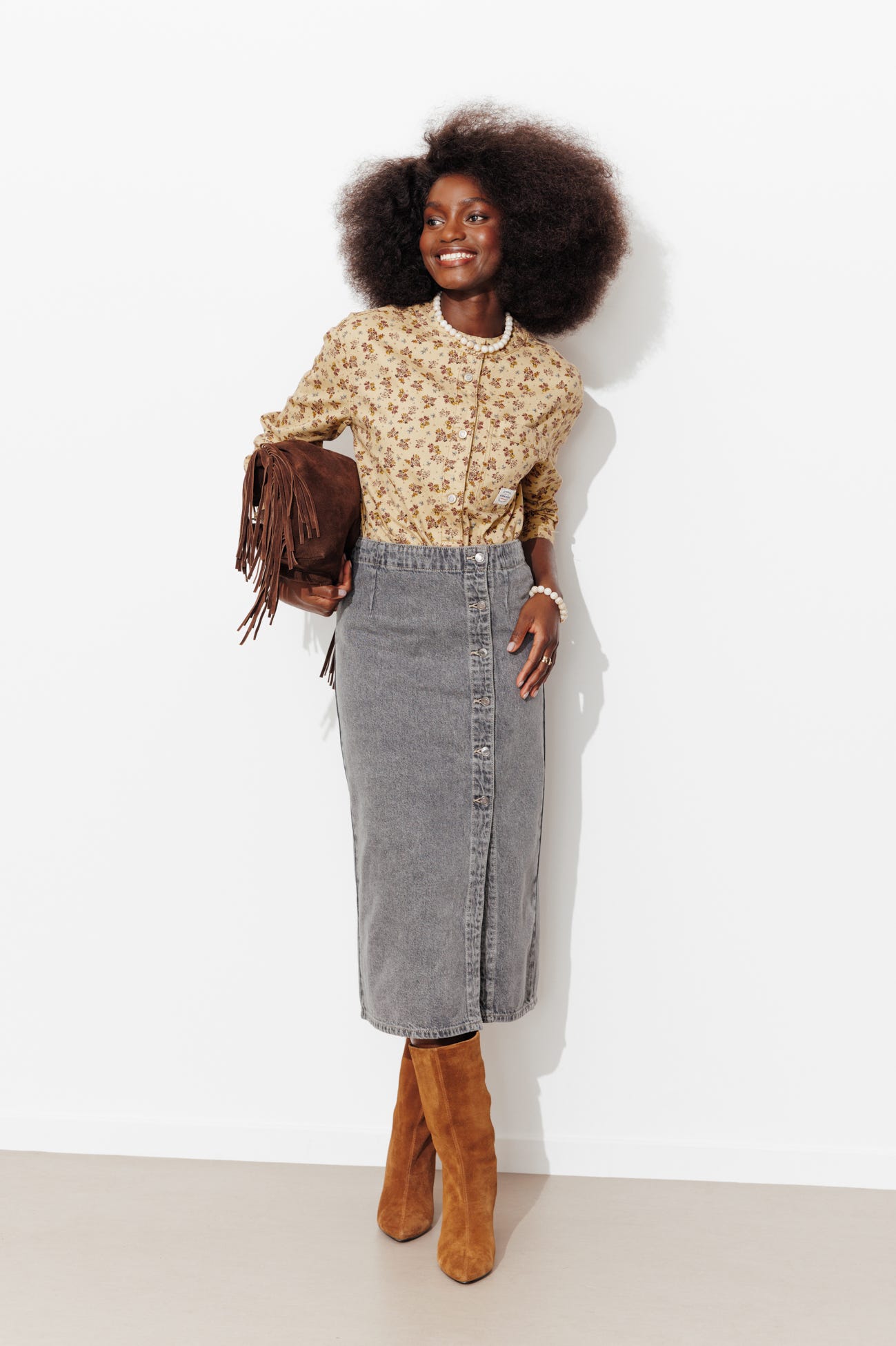 Surchemise vareuse fleurie