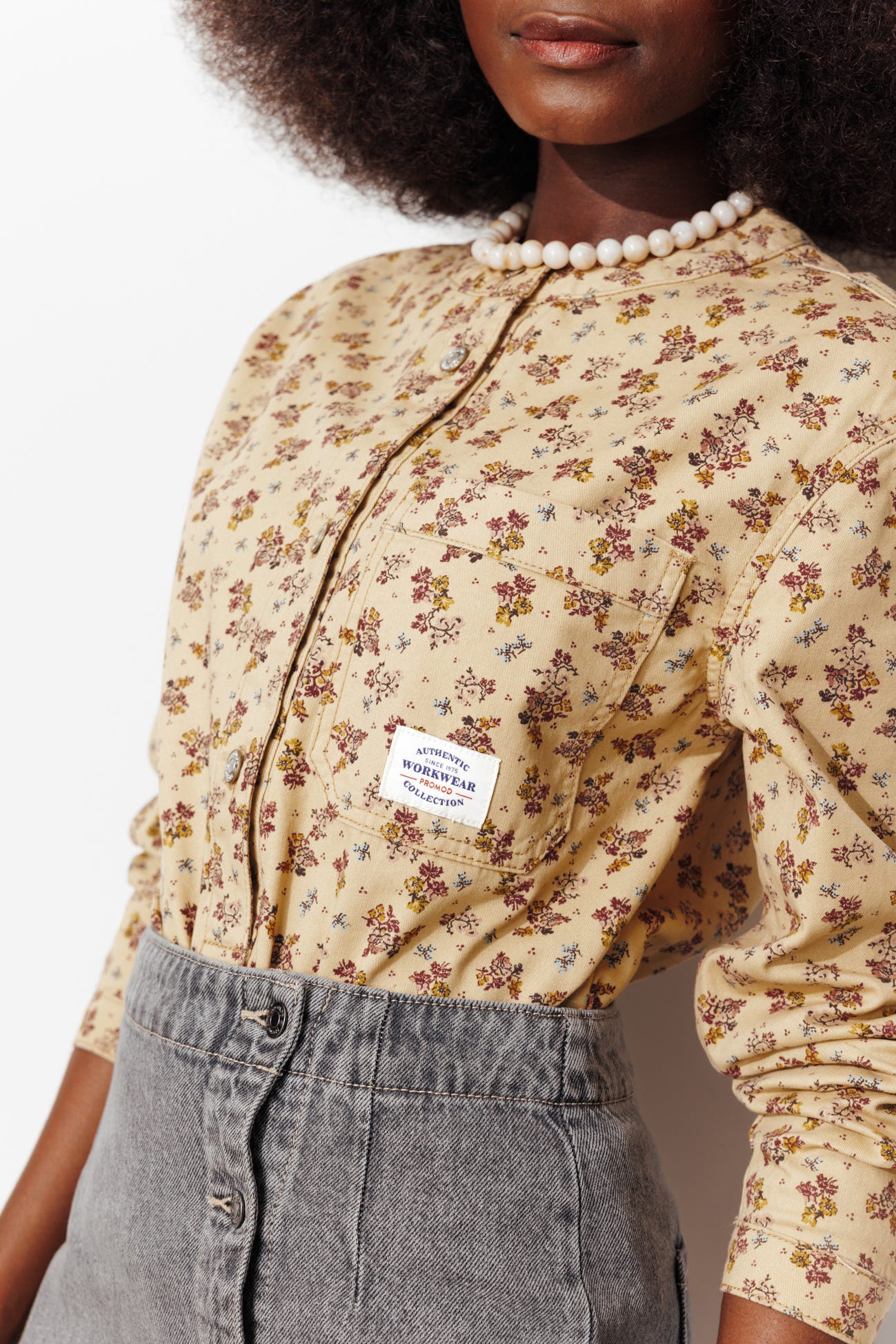 Surchemise vareuse fleurie