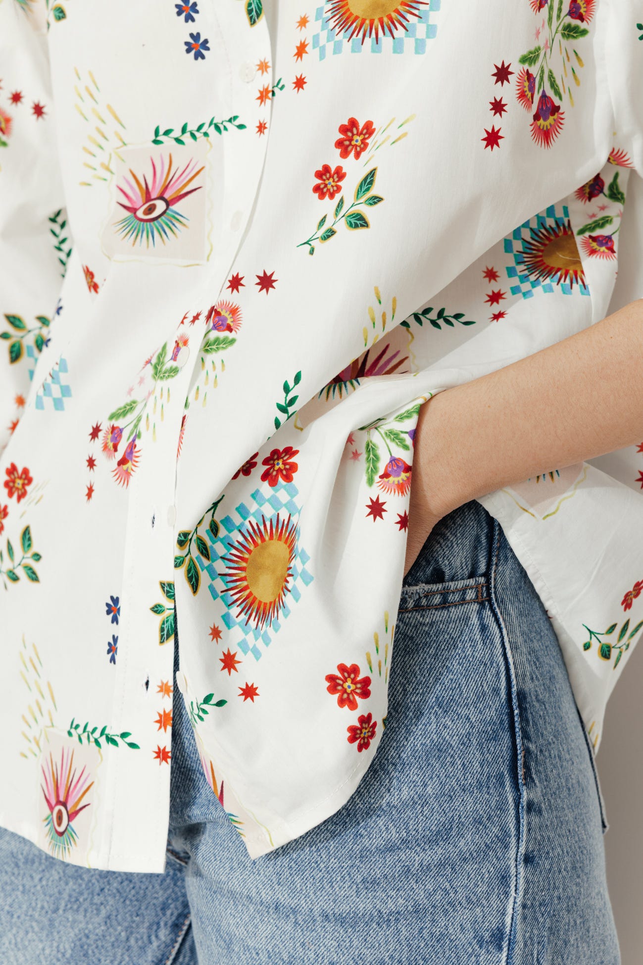 Chemise imprimée en coton