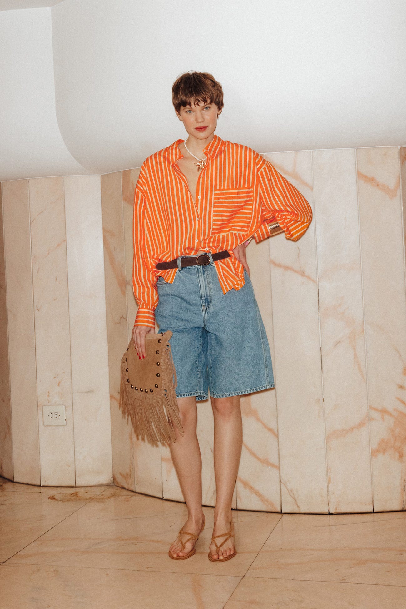 Camisa oversize de rayas