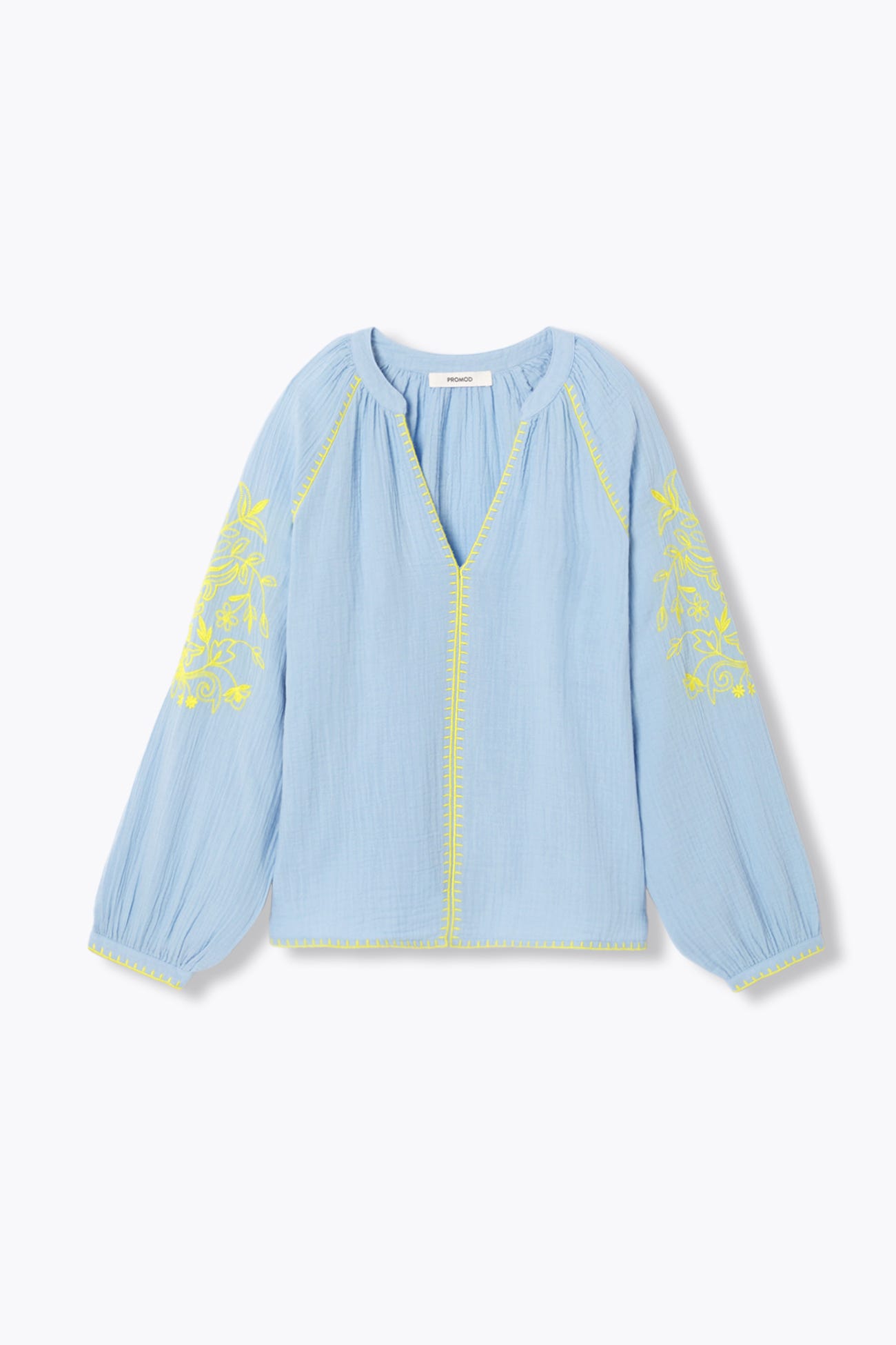 Blouse brodée gaze de coton