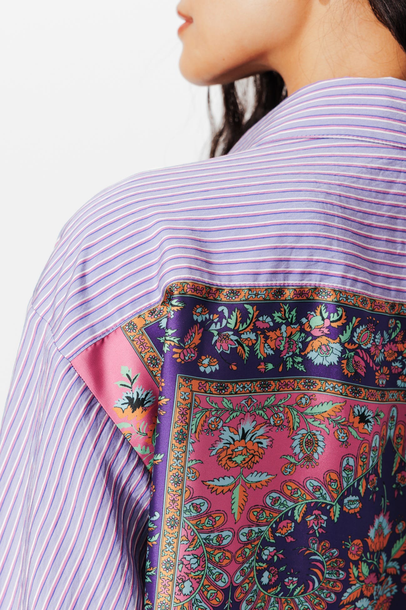 Chemise oversize rayée Femme