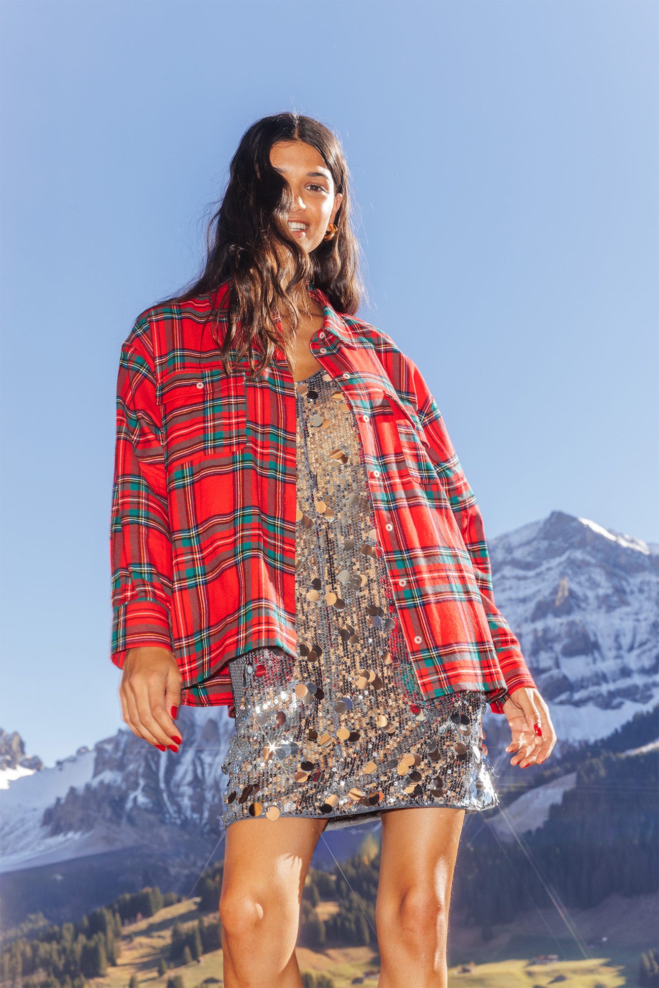 Chemise à carreaux Femme