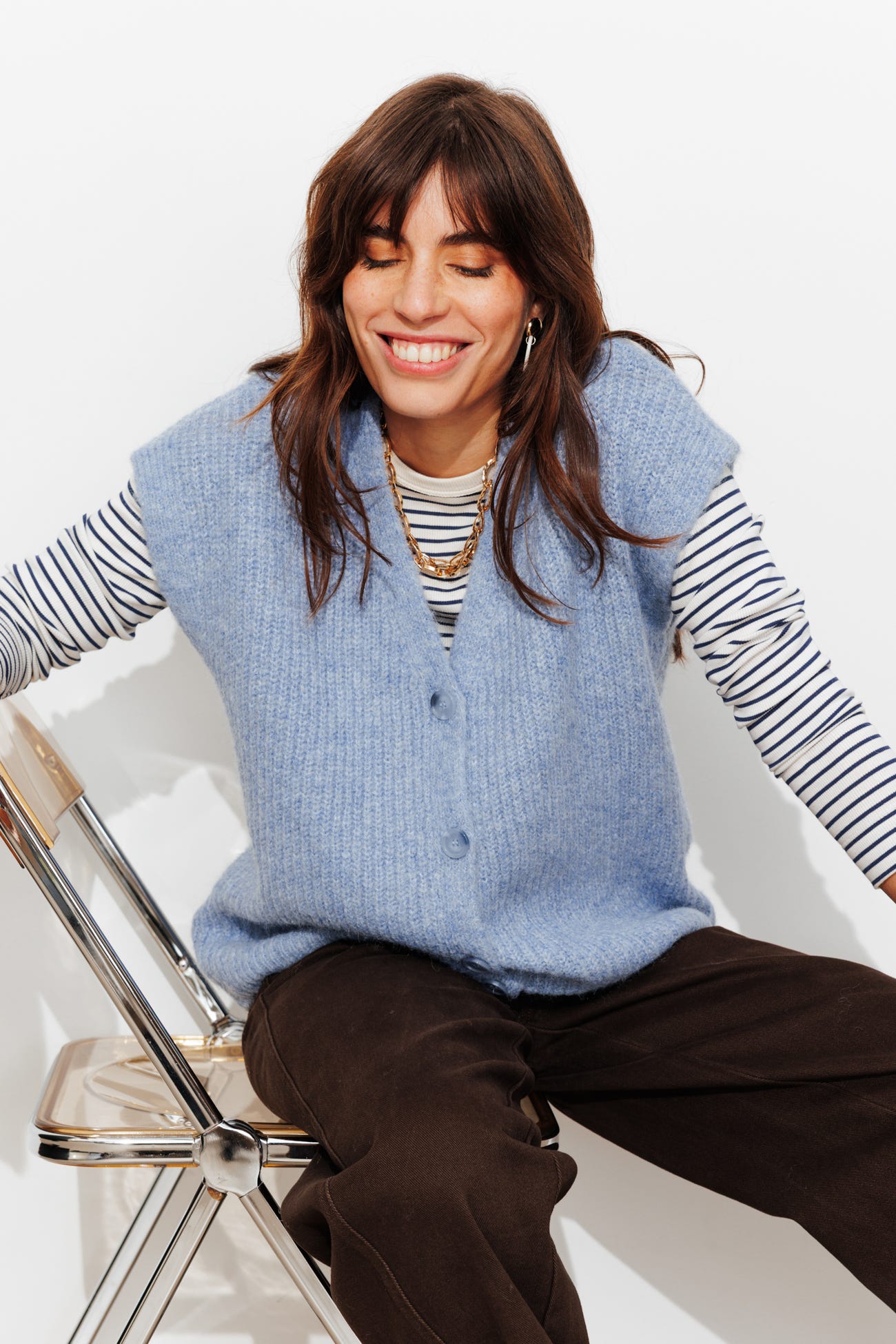 Chaleco punto de canalé