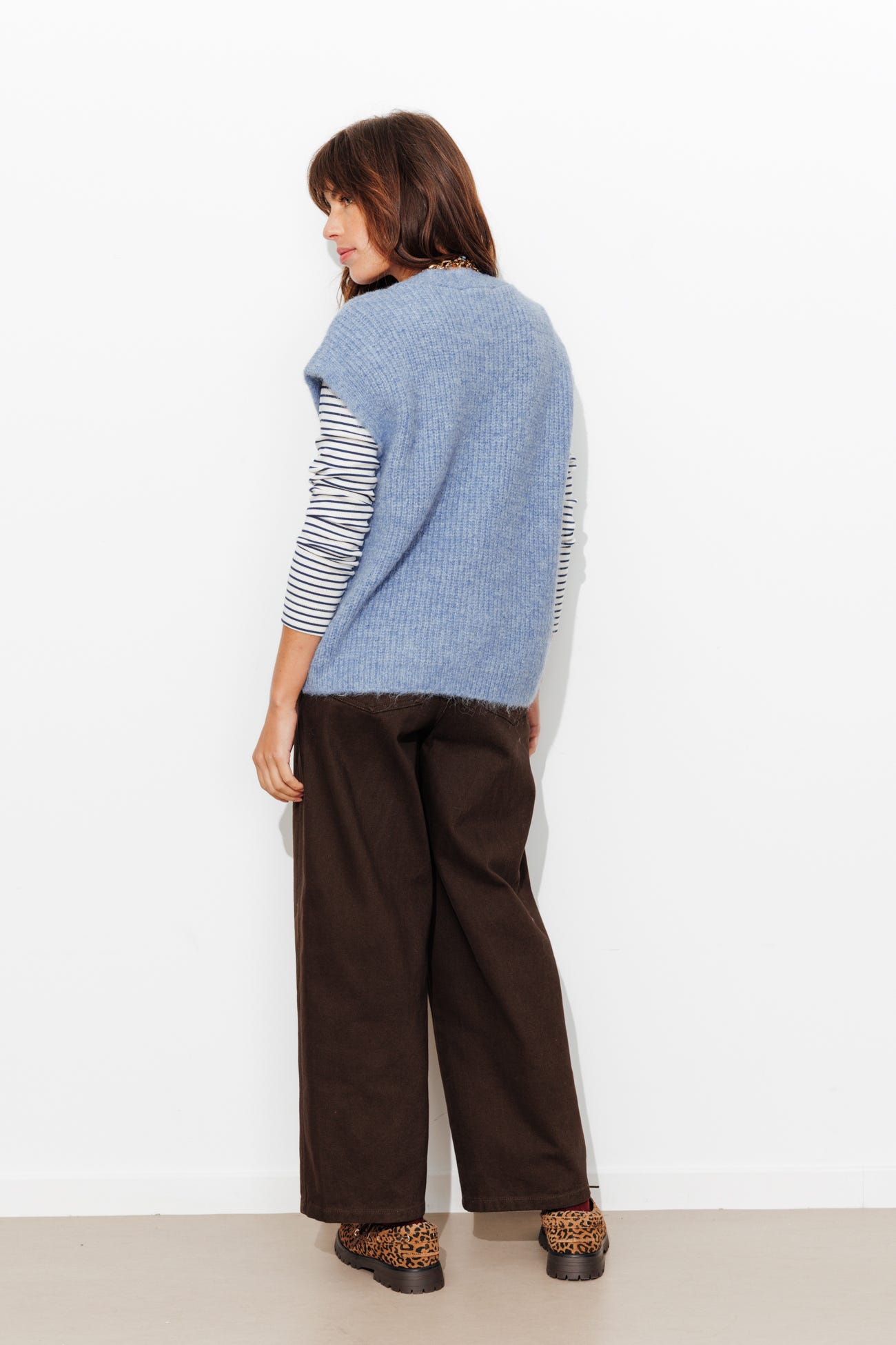 Chaleco punto de canalé