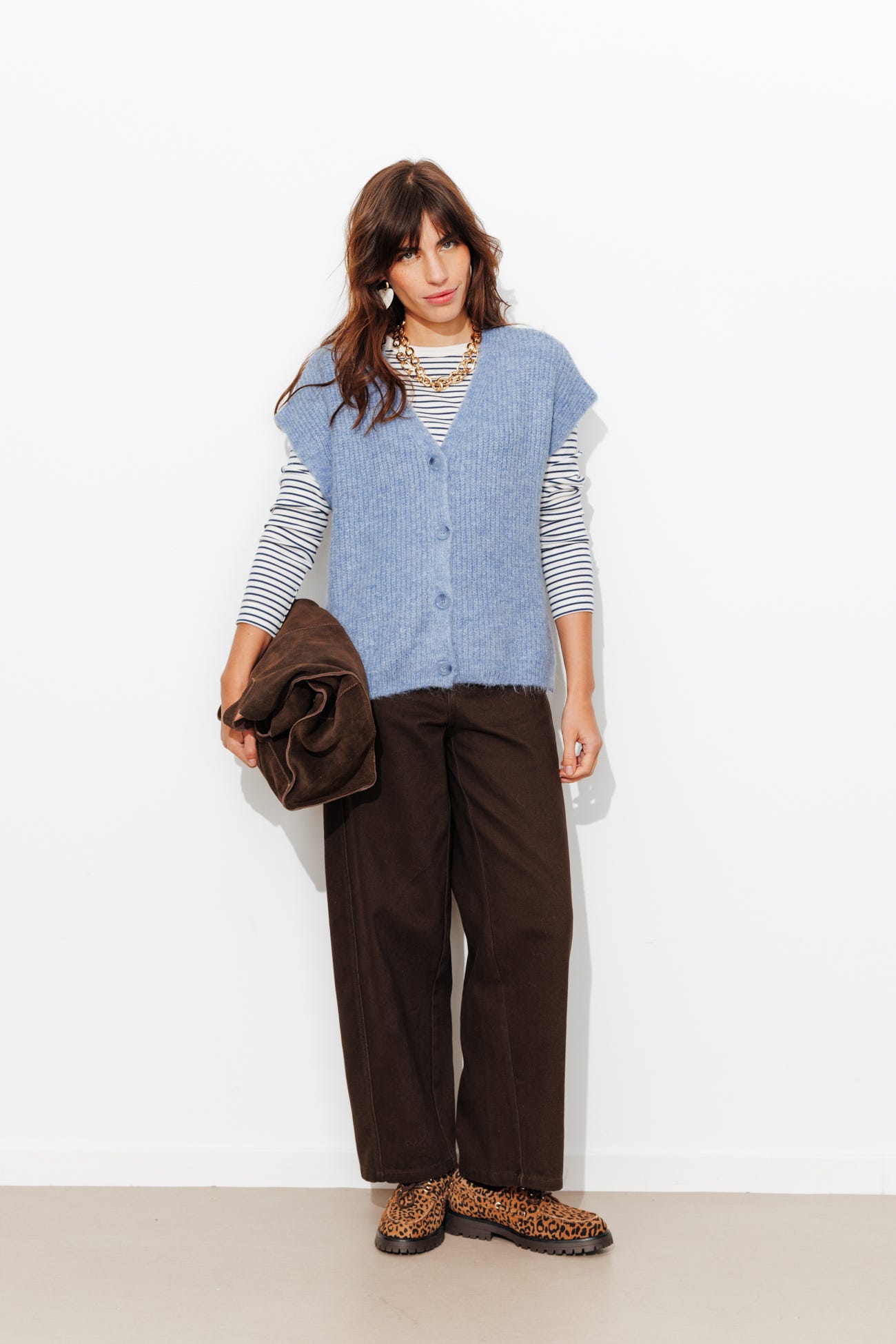 Chaleco punto de canalé