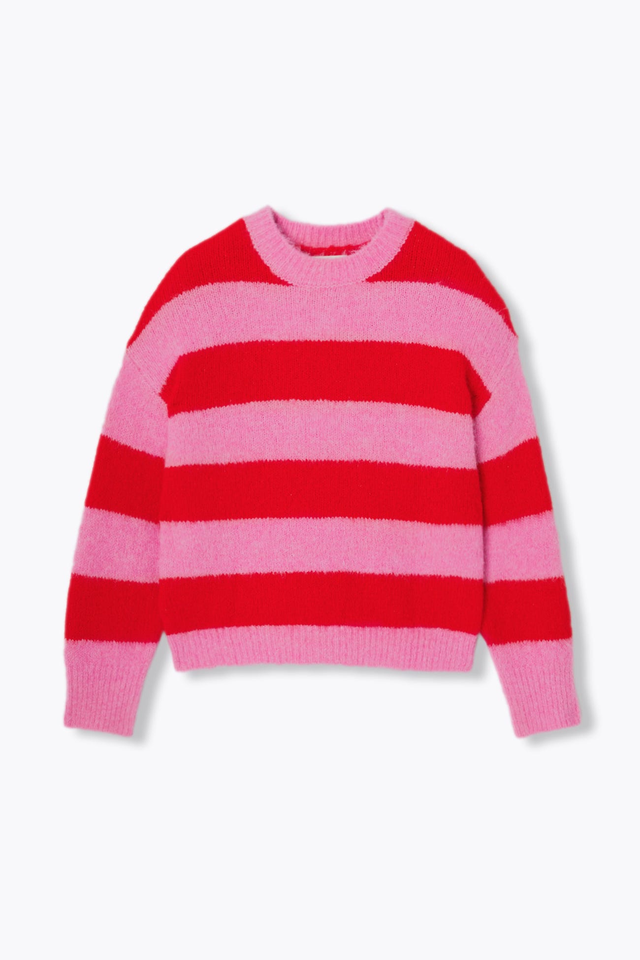 Pullover girocollo a righe