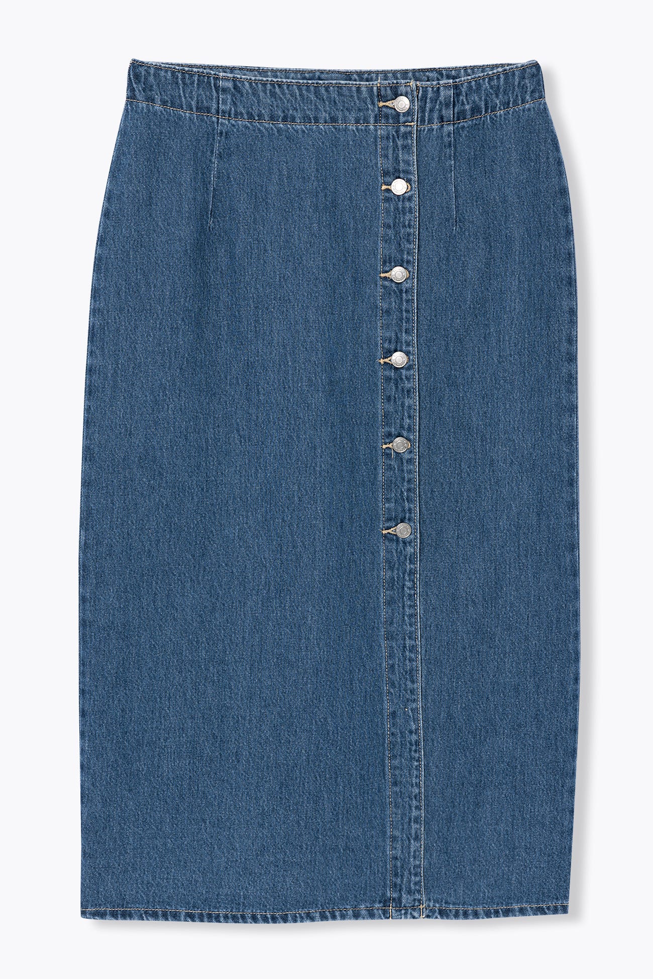 Midi denim skirt