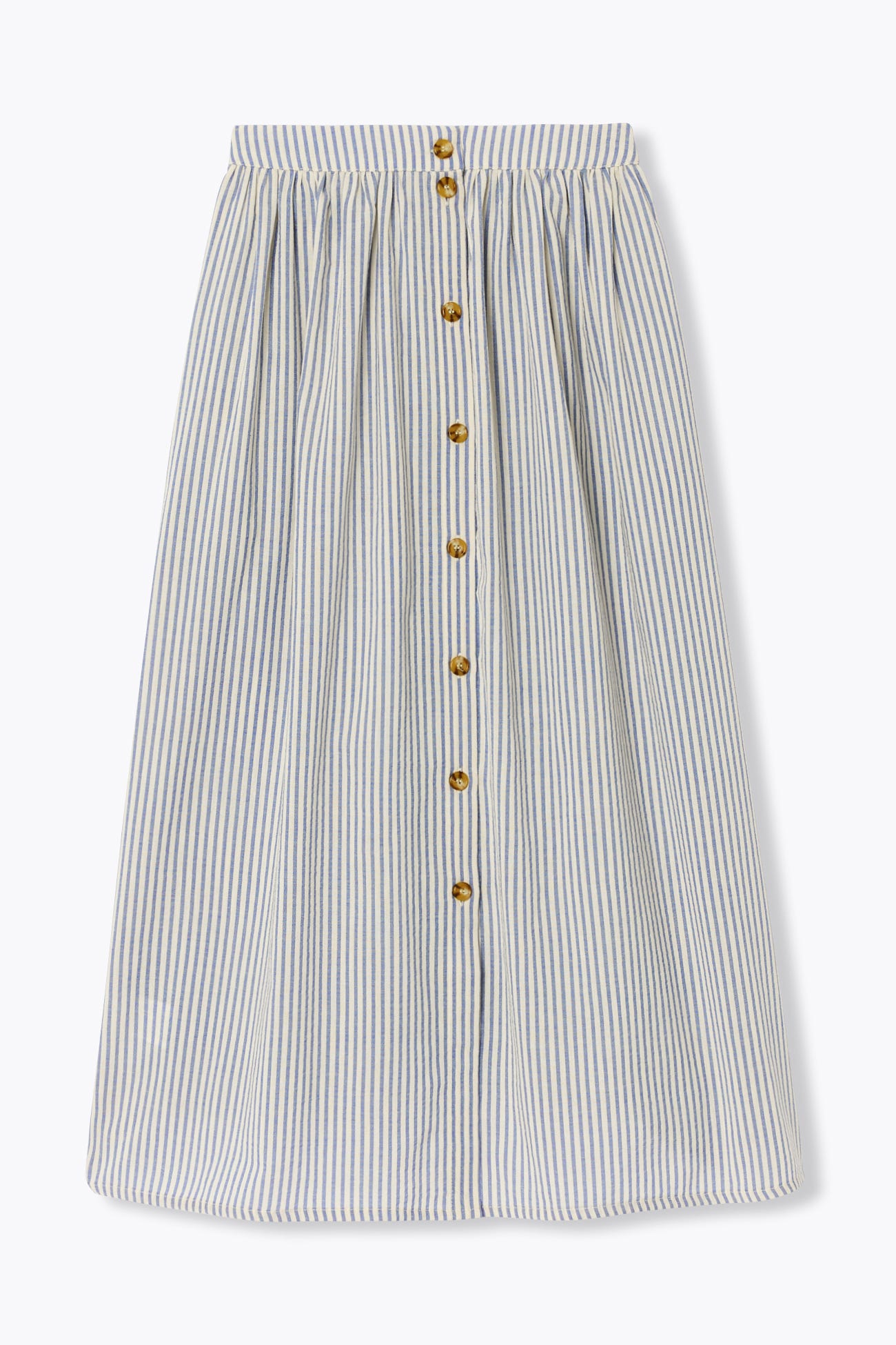 Jupe midi rayée évasée Femme