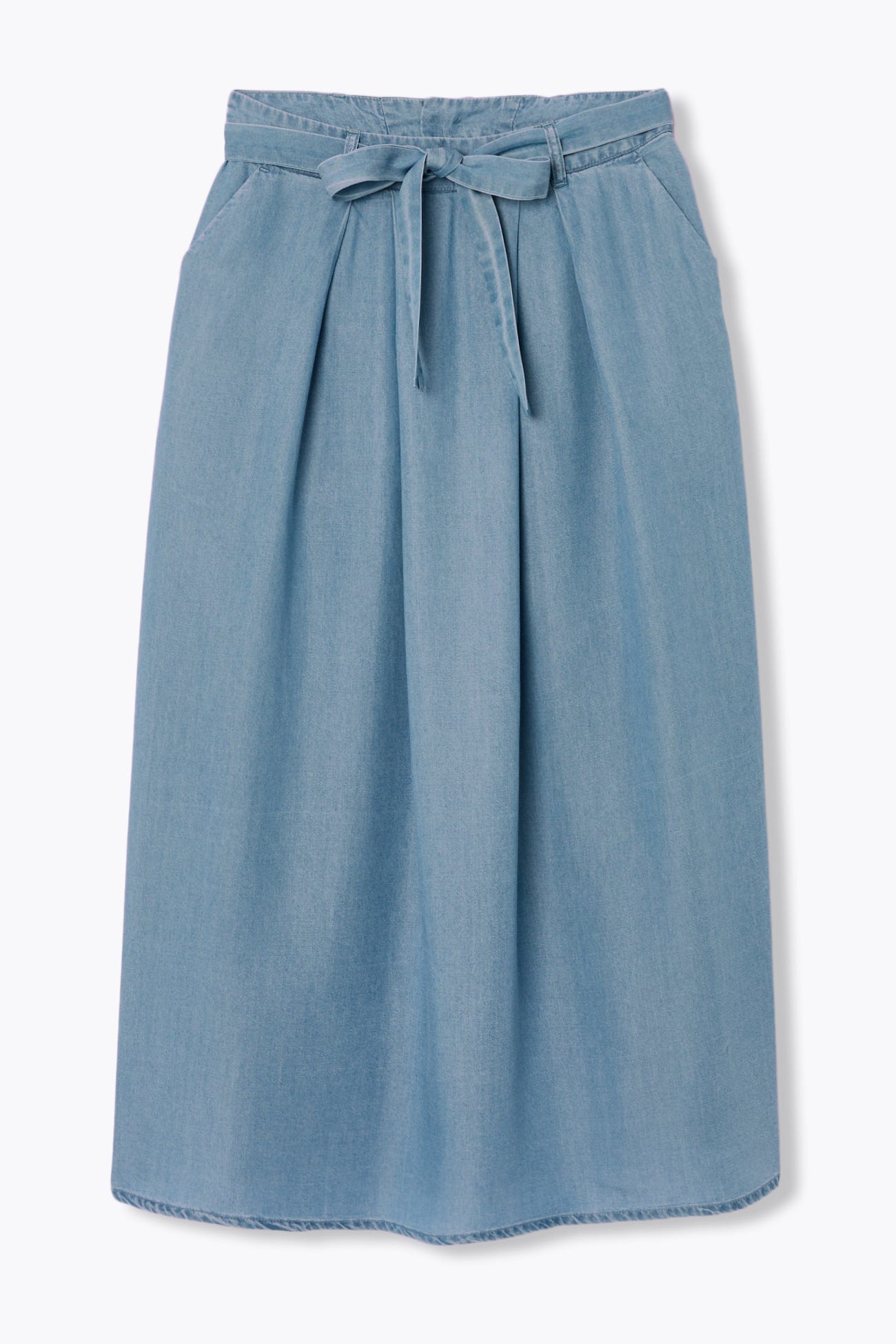 Jupe midi en lyocell Femme