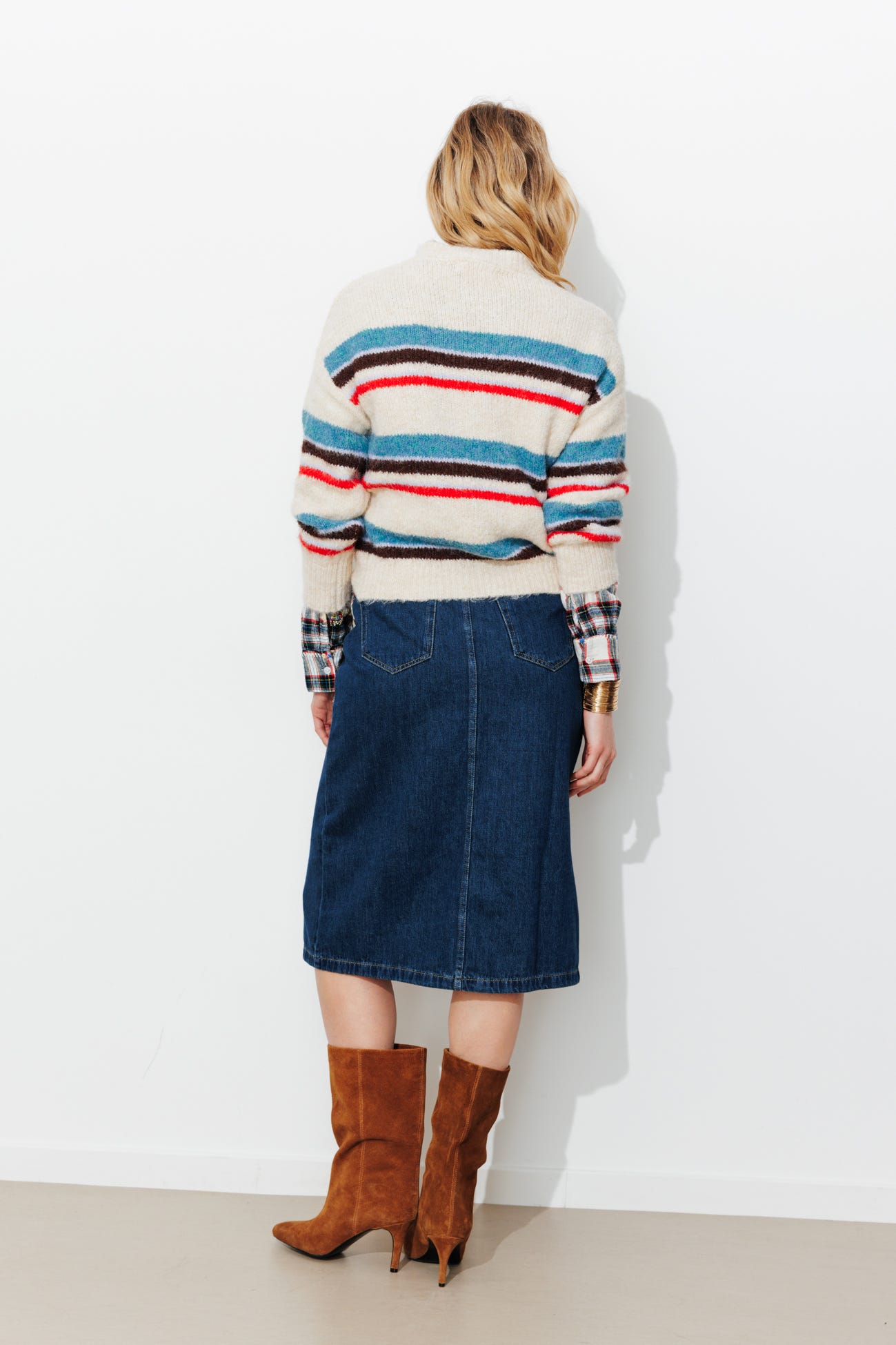 Jupe en jean midi Femme