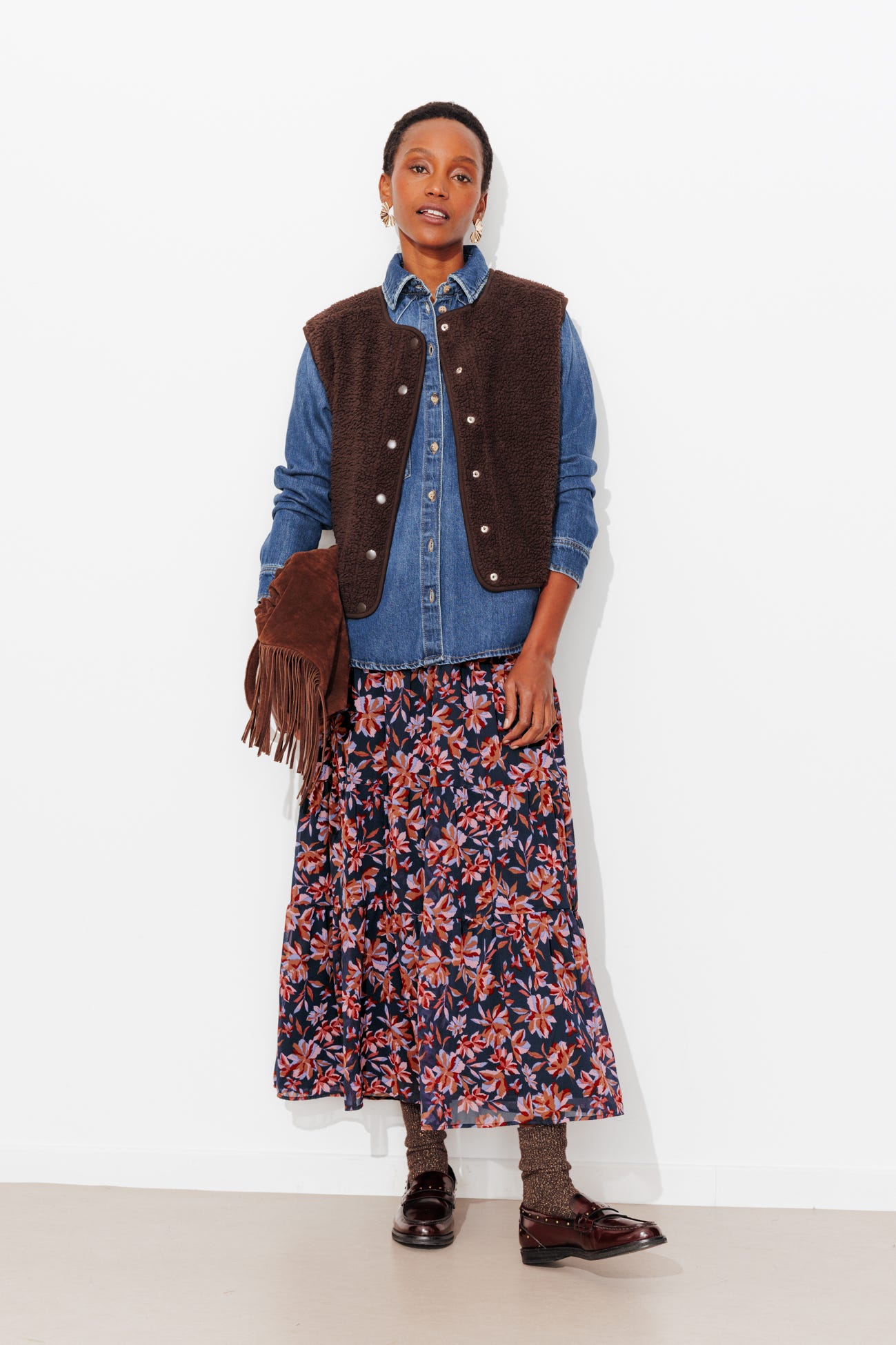 Longue jupe imprimée Femme