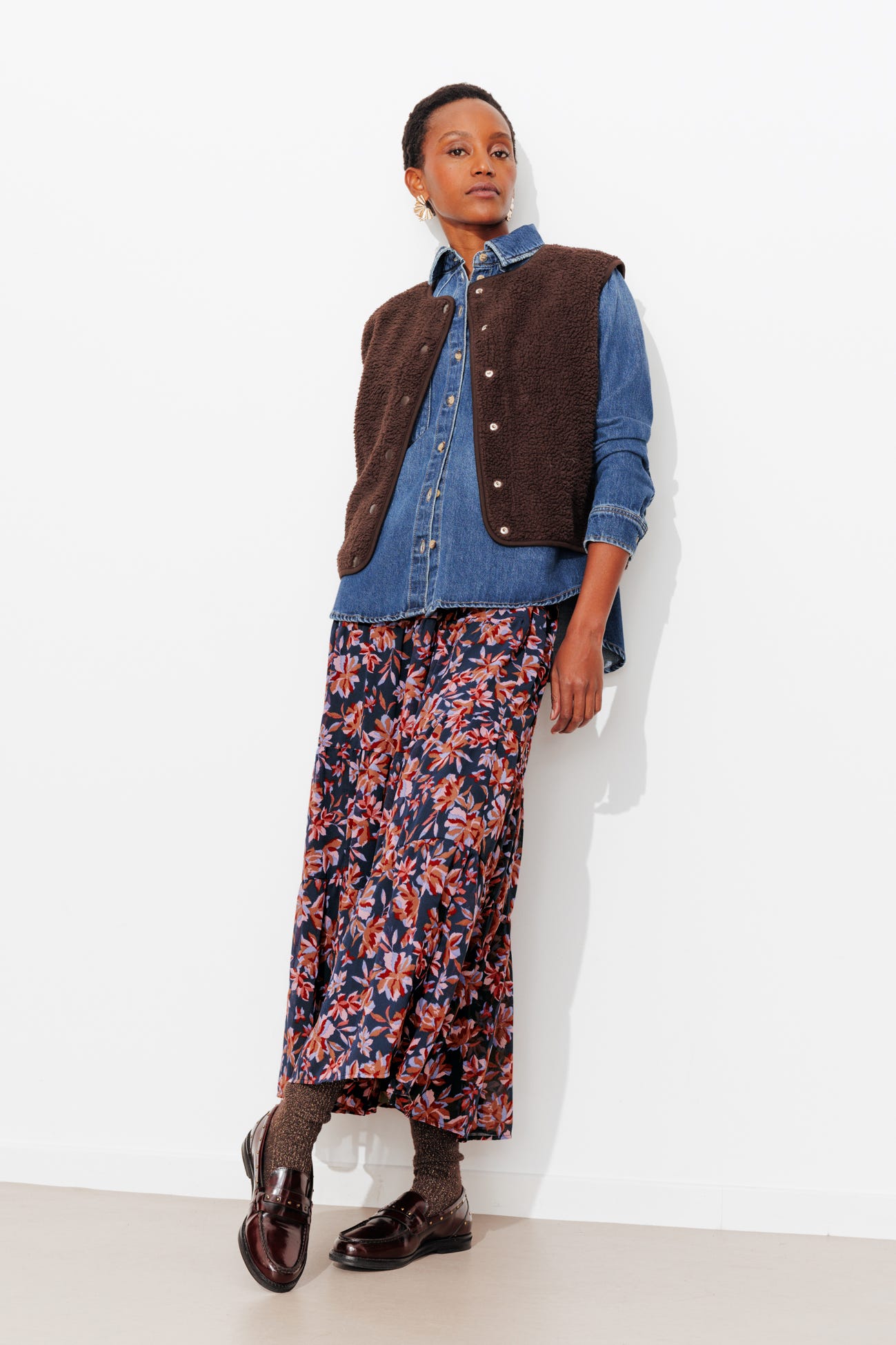 Longue jupe imprimée Femme