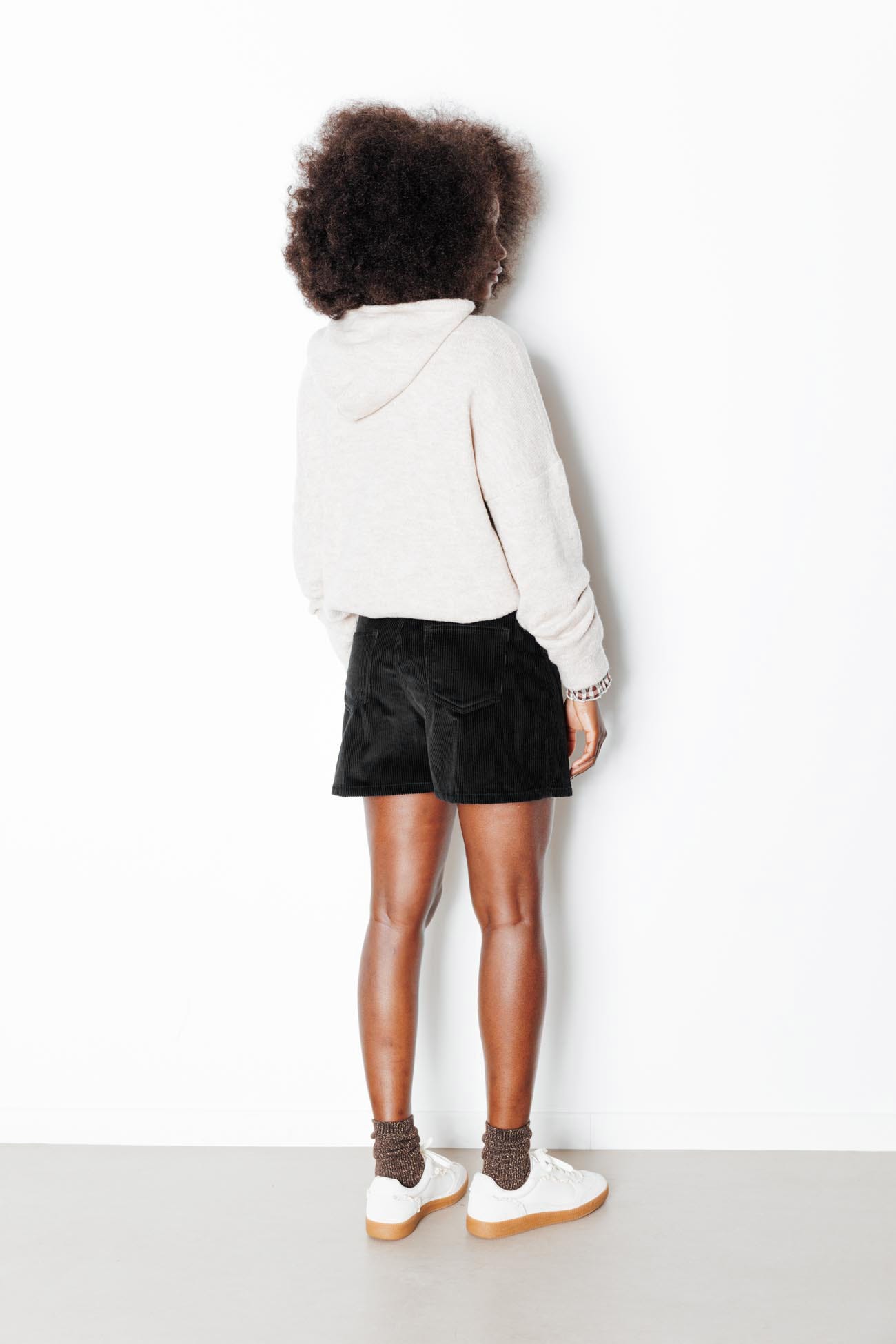 Jupe-short en velours Femme