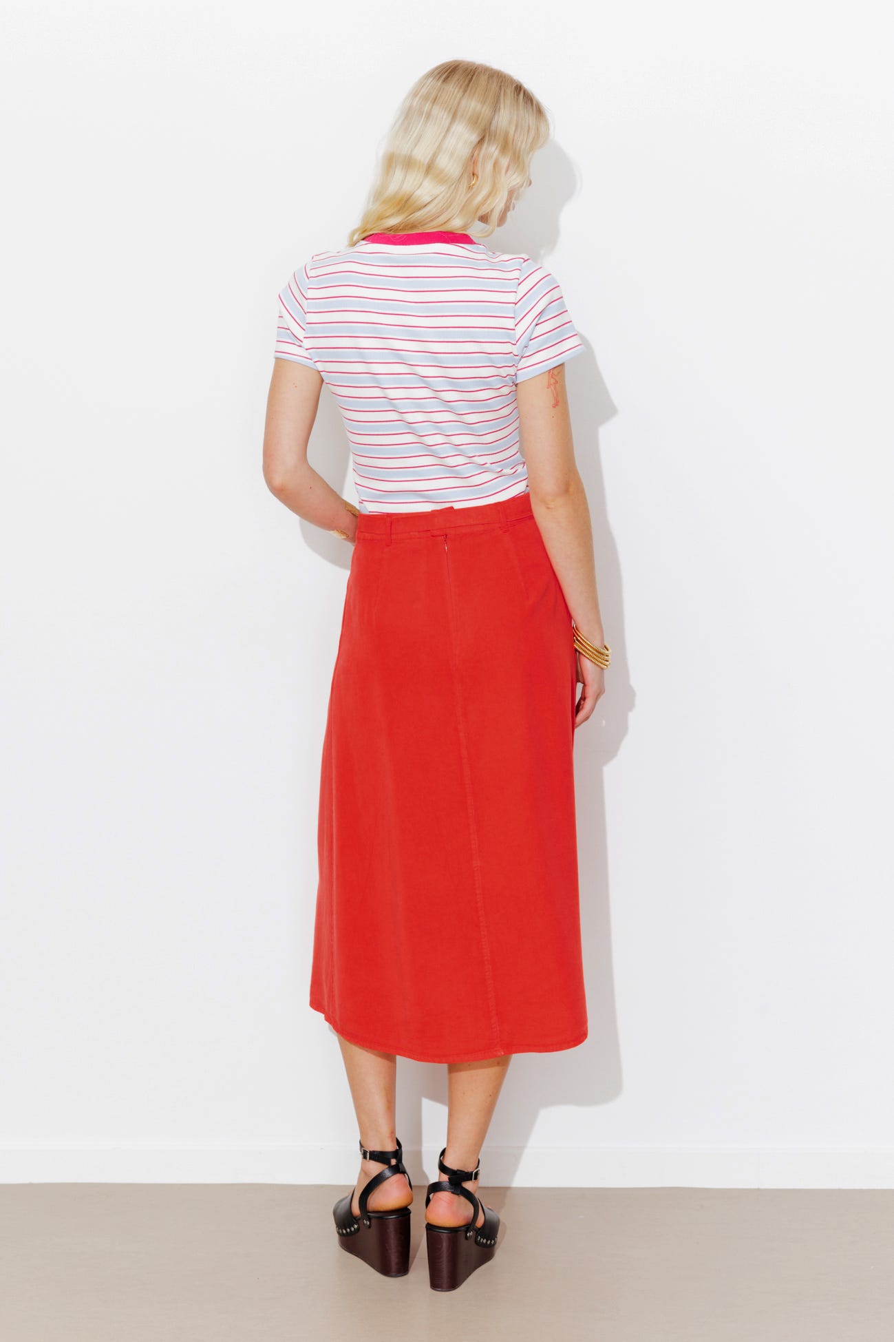 Lyocell midi skirt