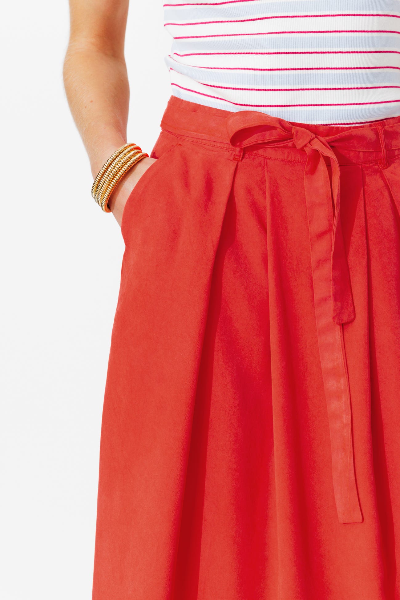 Lyocell midi skirt