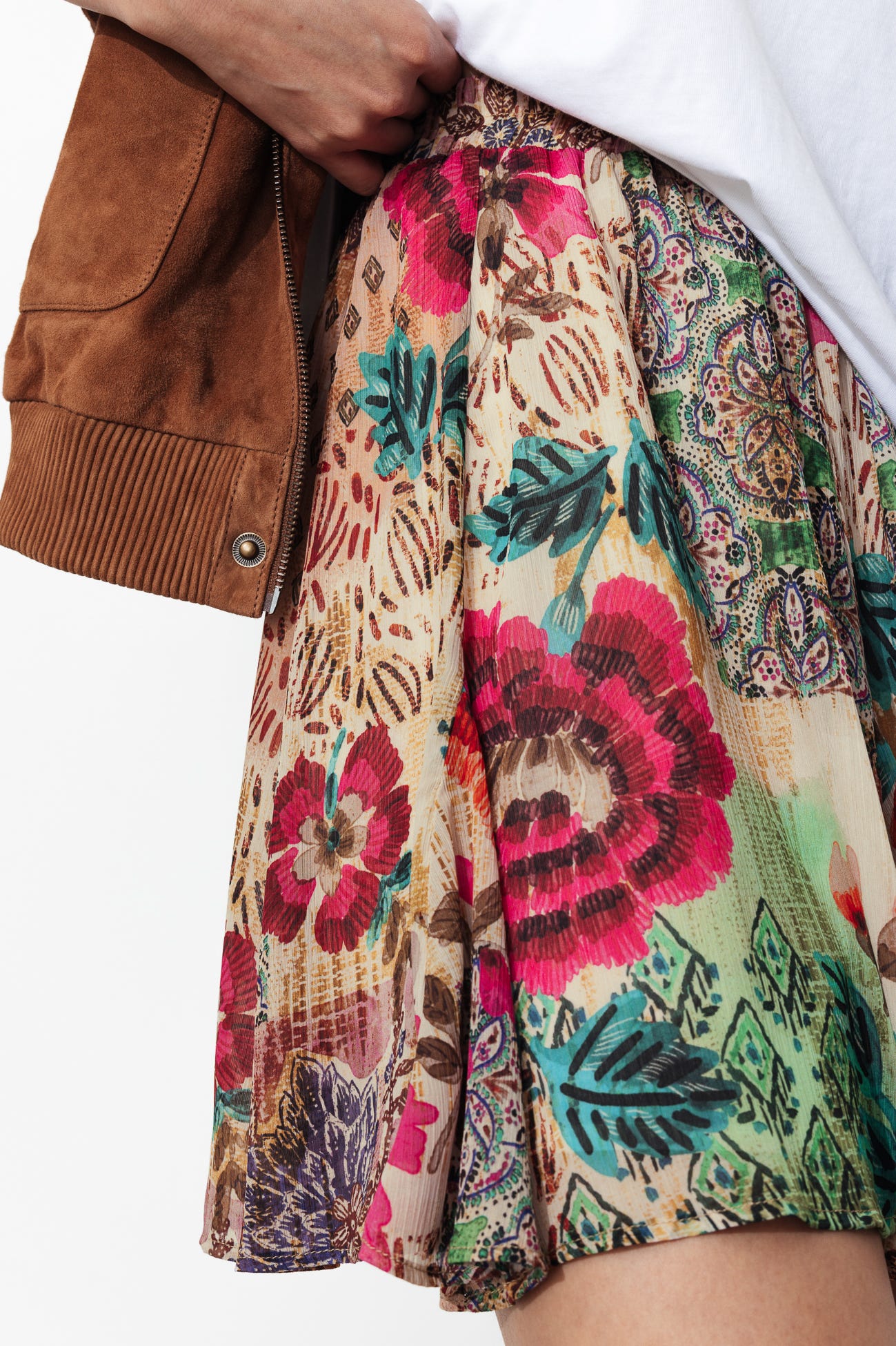 Jupe courte imprimée Femme