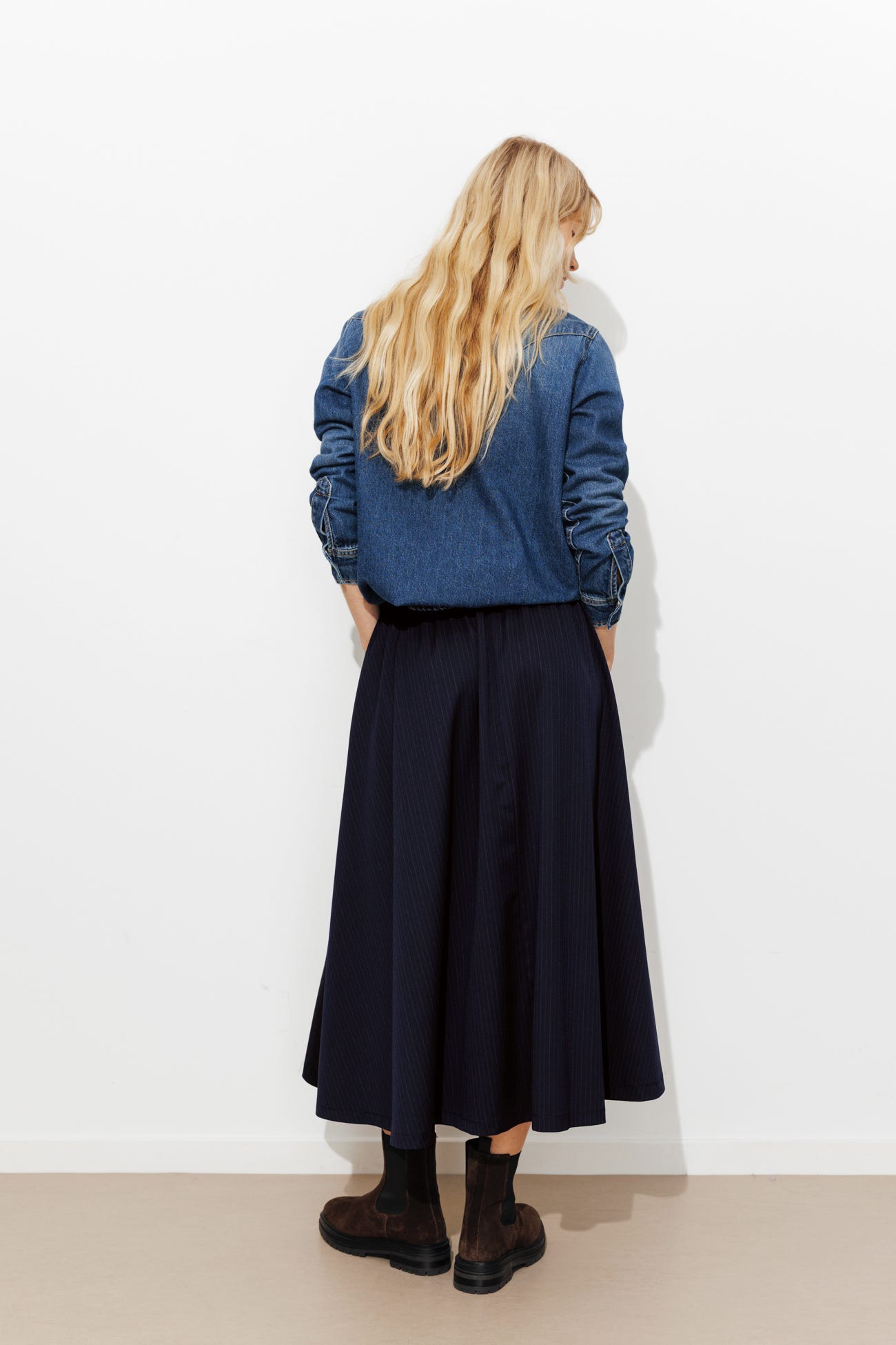 Jupe rayée évasée Femme