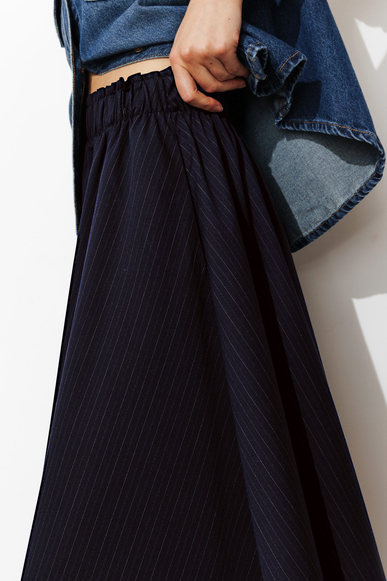 Jupe rayée évasée Femme