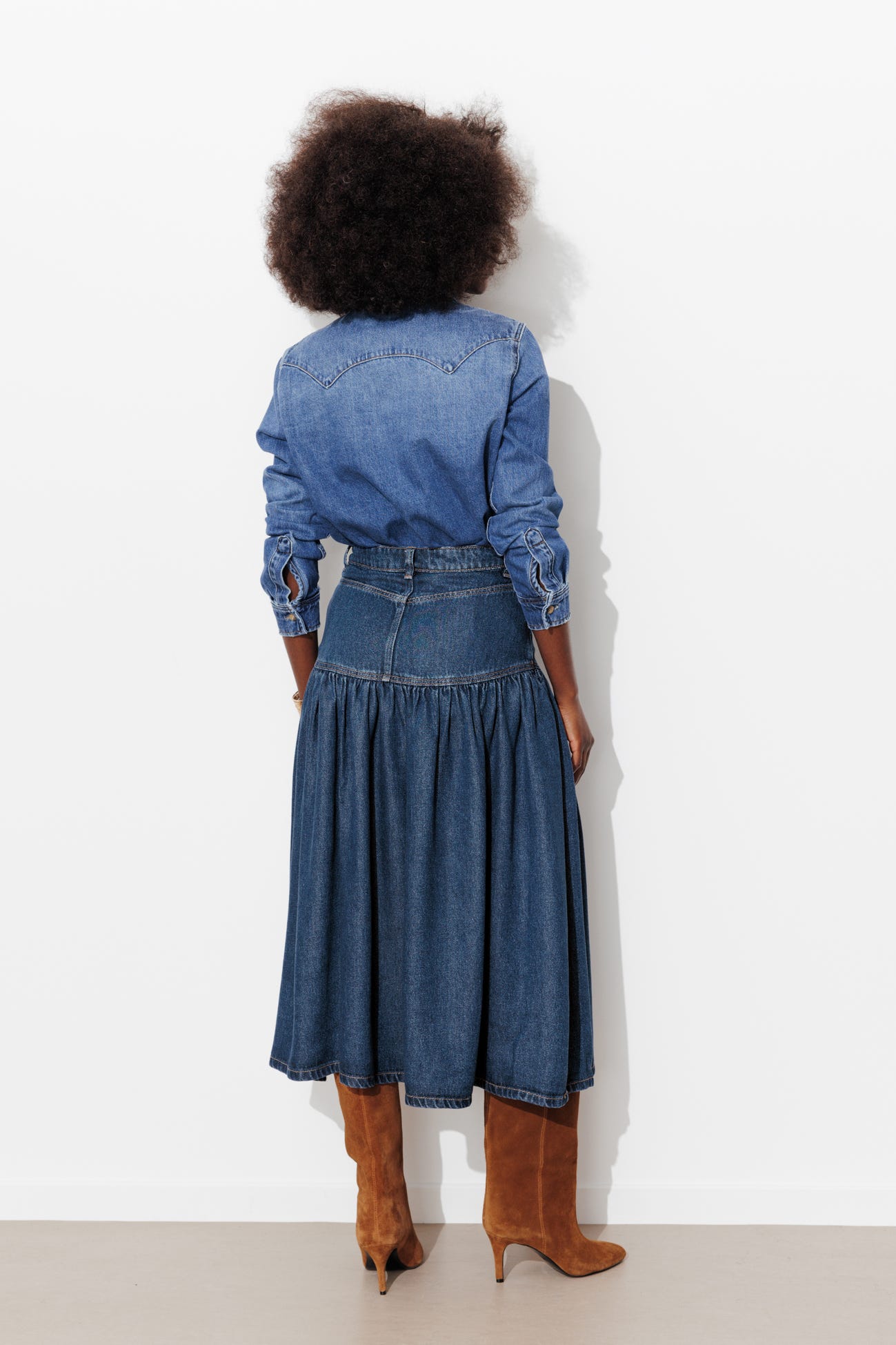 Jupe en lyocell western Femme