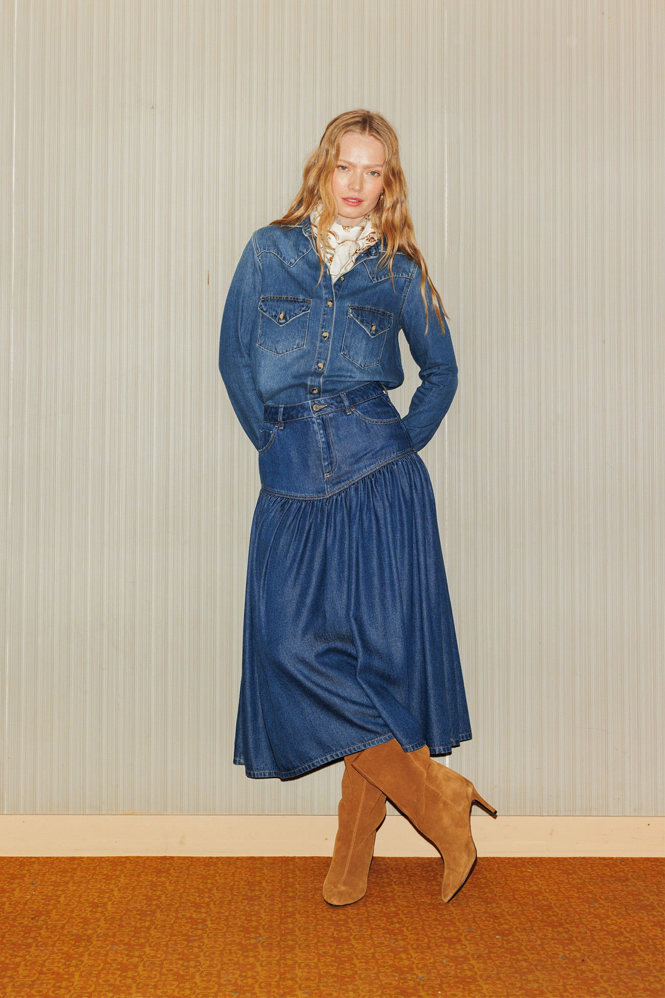 Jupe en lyocell western Femme