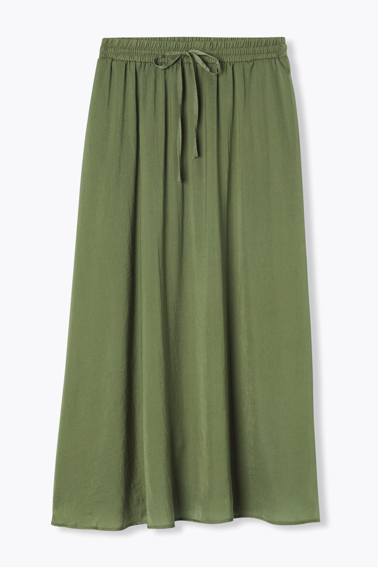 Jupe longue unie soyeuse