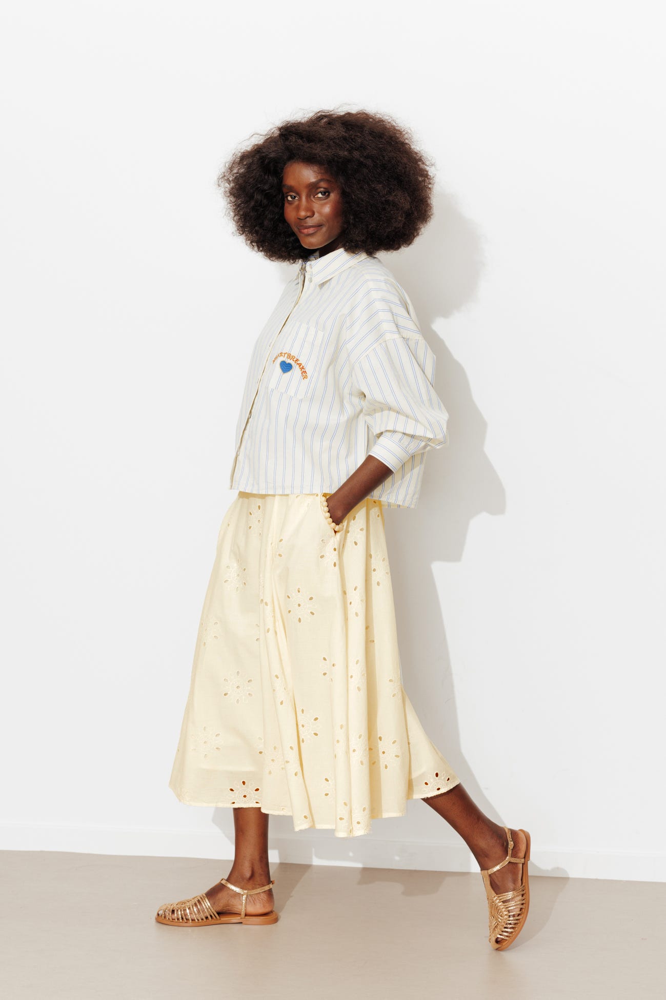 Jupe en broderie anglaise