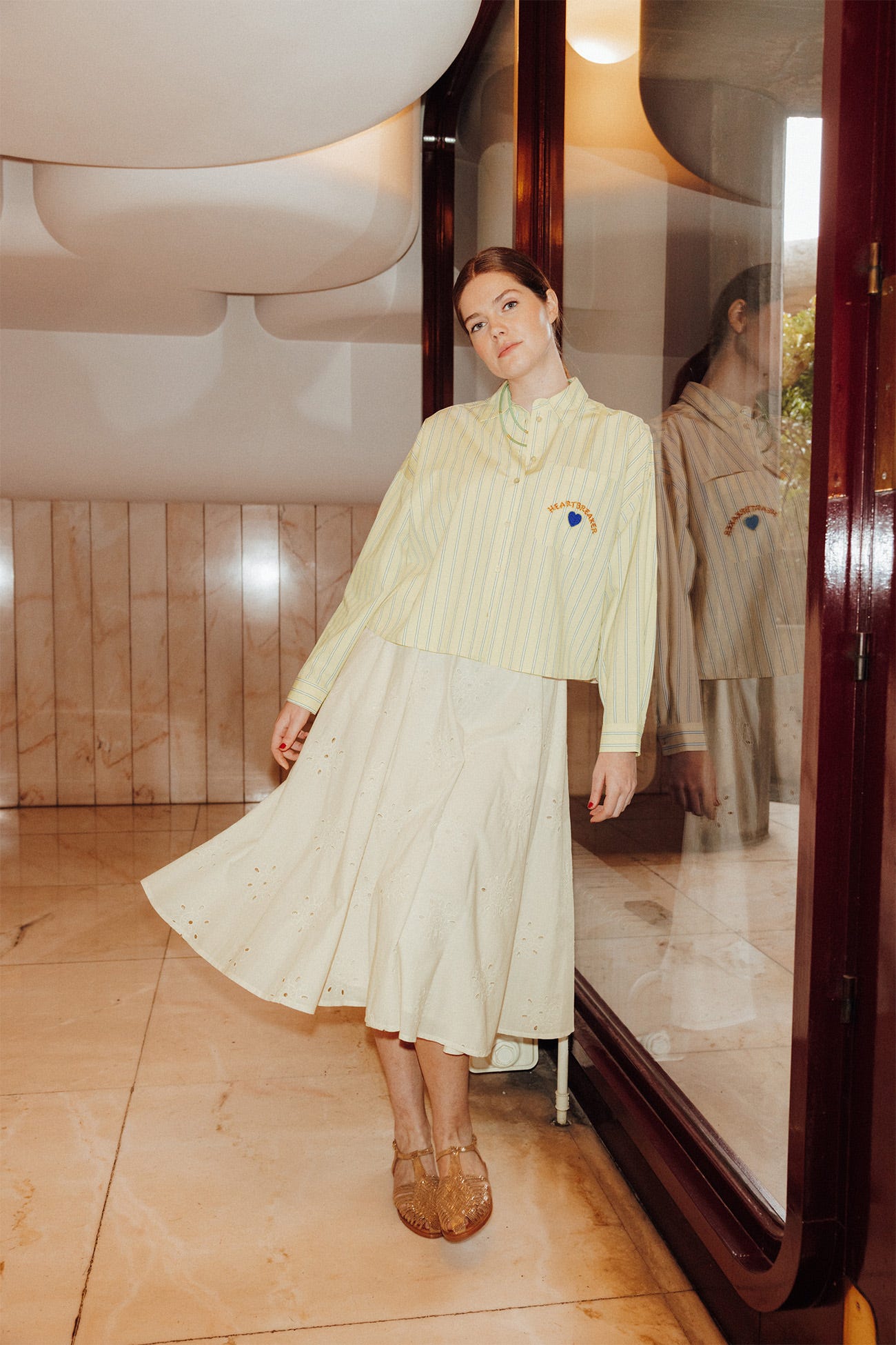 Jupe en broderie anglaise