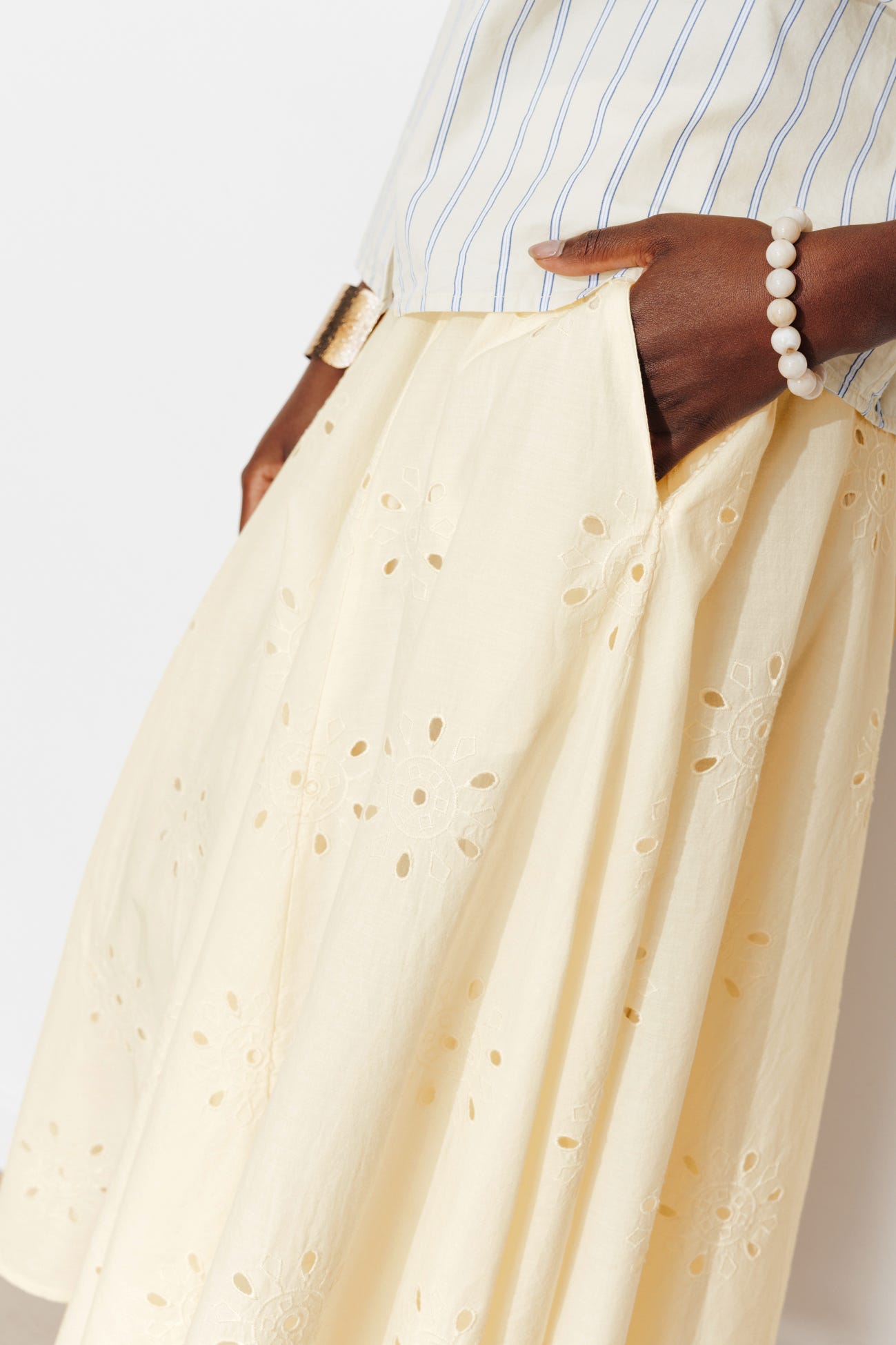 Jupe en broderie anglaise