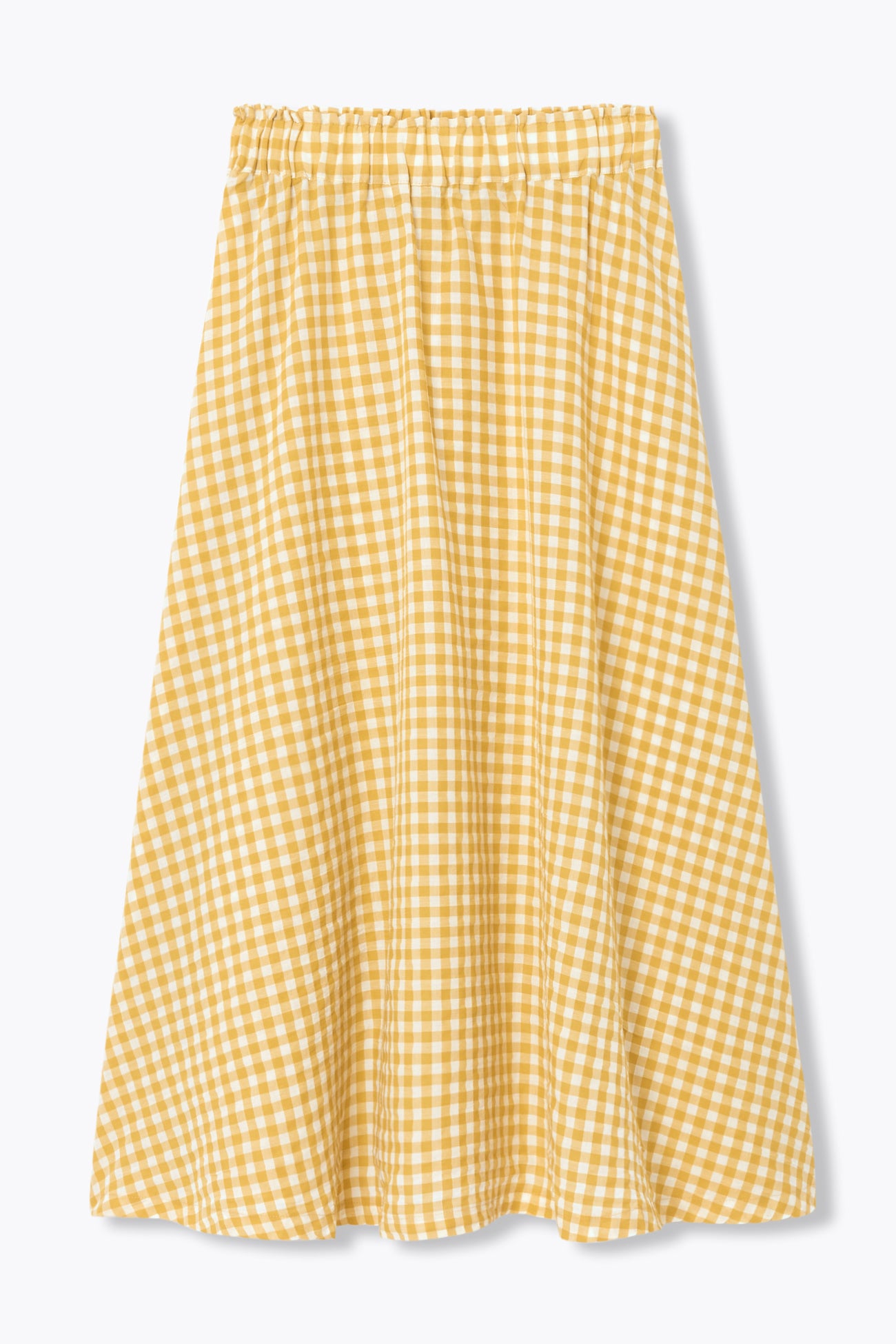 Gingham checked skirt - Ochre checks