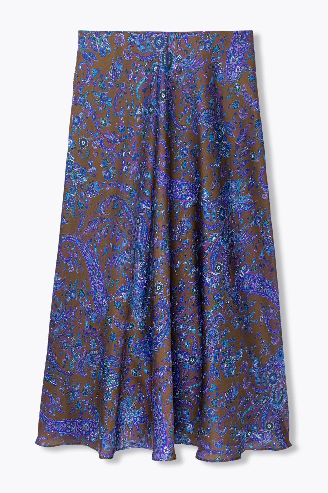 Jupe imprimée en satin Femme