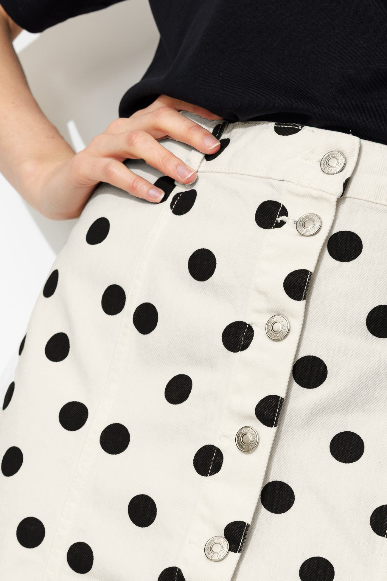 Mini-jupe à pois Femme