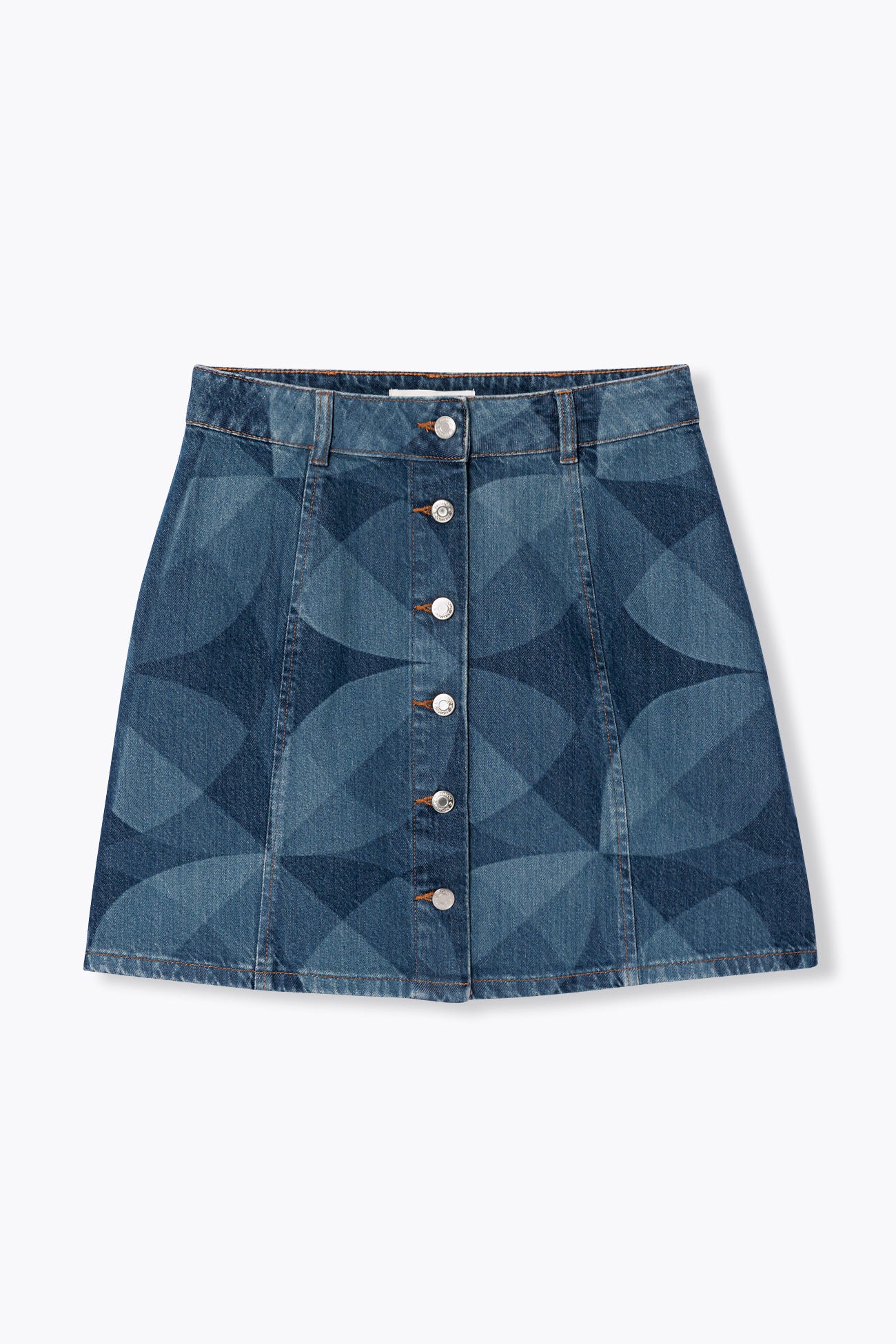 Mini-jupe en jean délavé laser