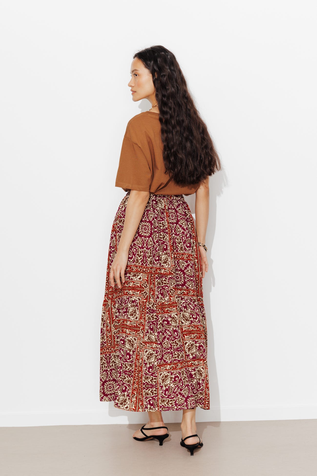 Flared patterned skirt