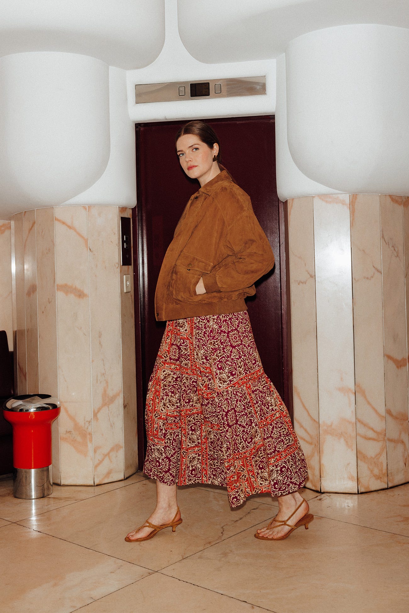 Flared patterned skirt