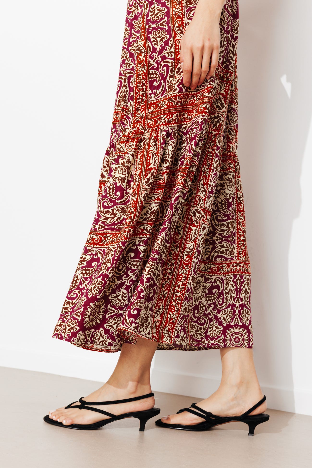 Flared patterned skirt