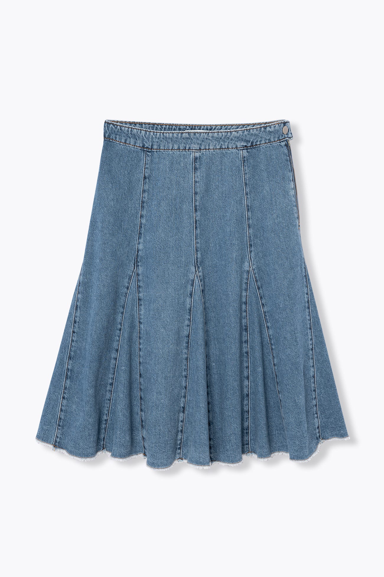 Jupe midi en jean Femme
