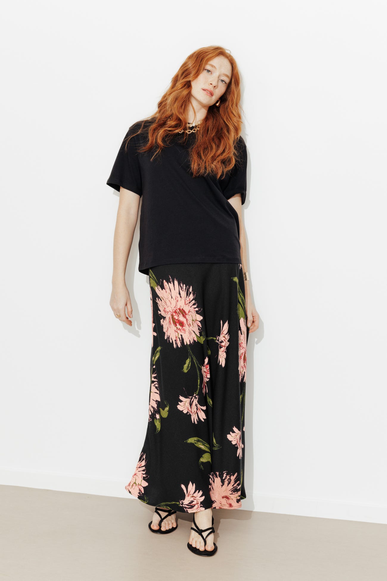 Jupe évasée imprimée Femme