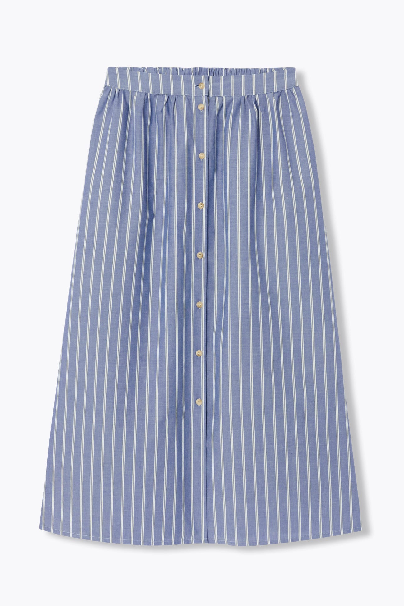 Gonna midi a righe donna