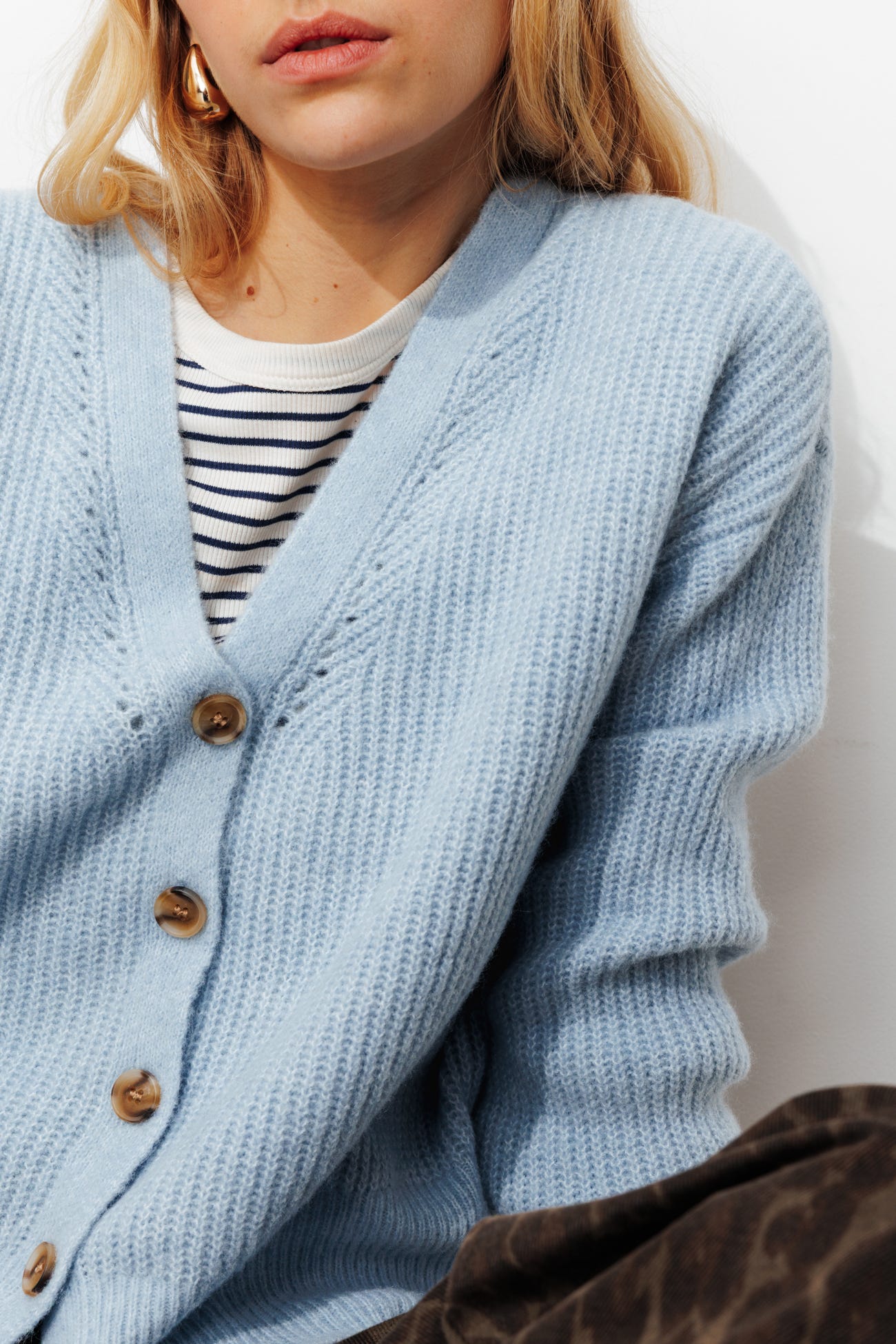 Pullover-Cardigan fronte/retro