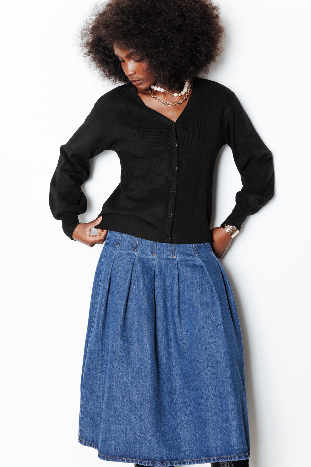 Pull-cardigan recto-verso