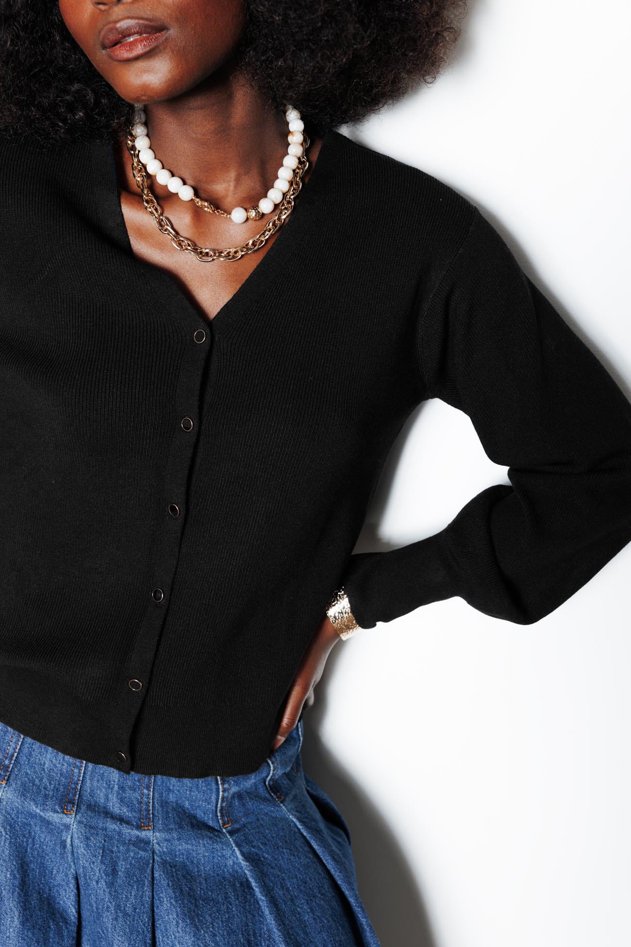 Pull-cardigan recto-verso