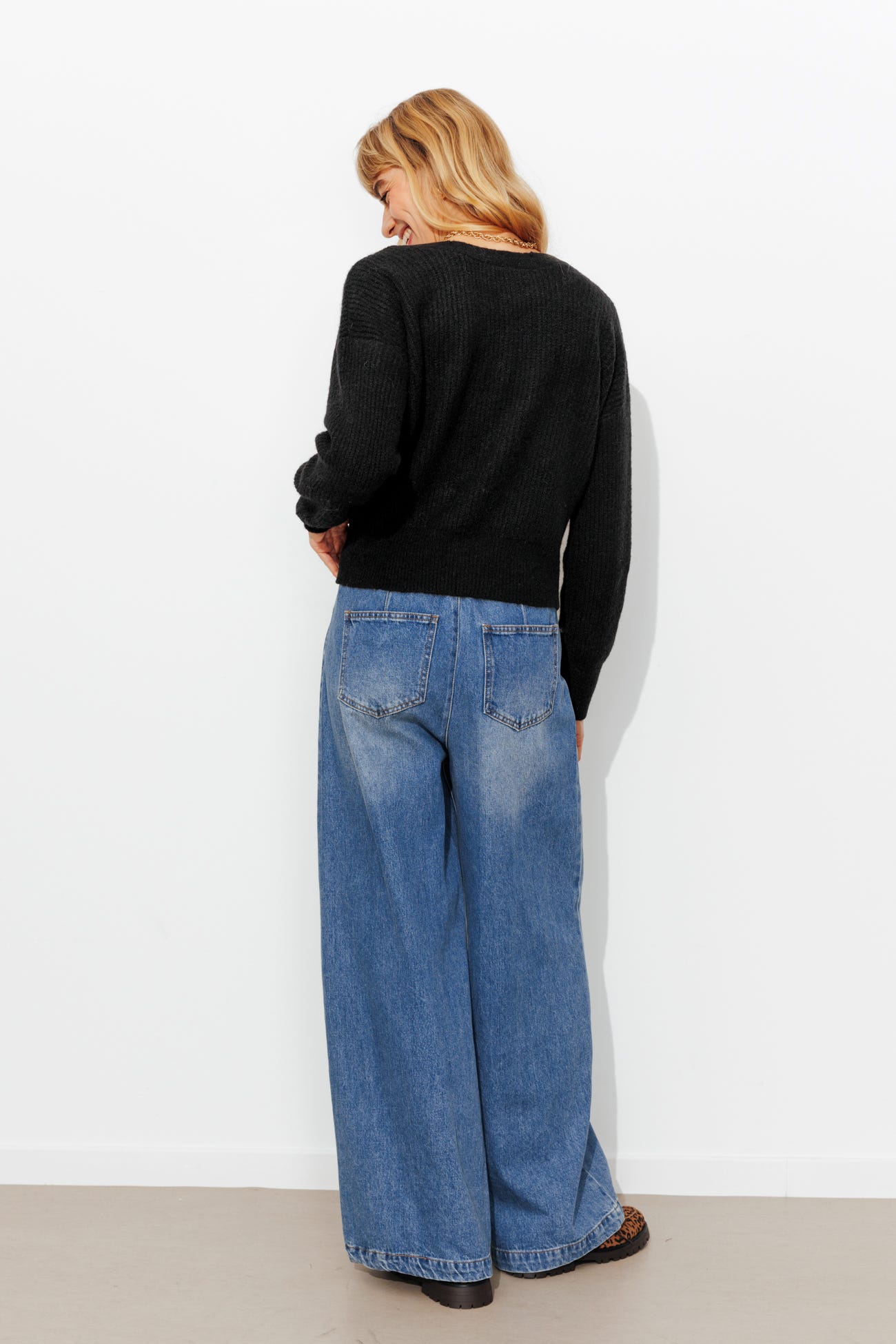 Pullover-Cardigan fronte/retro