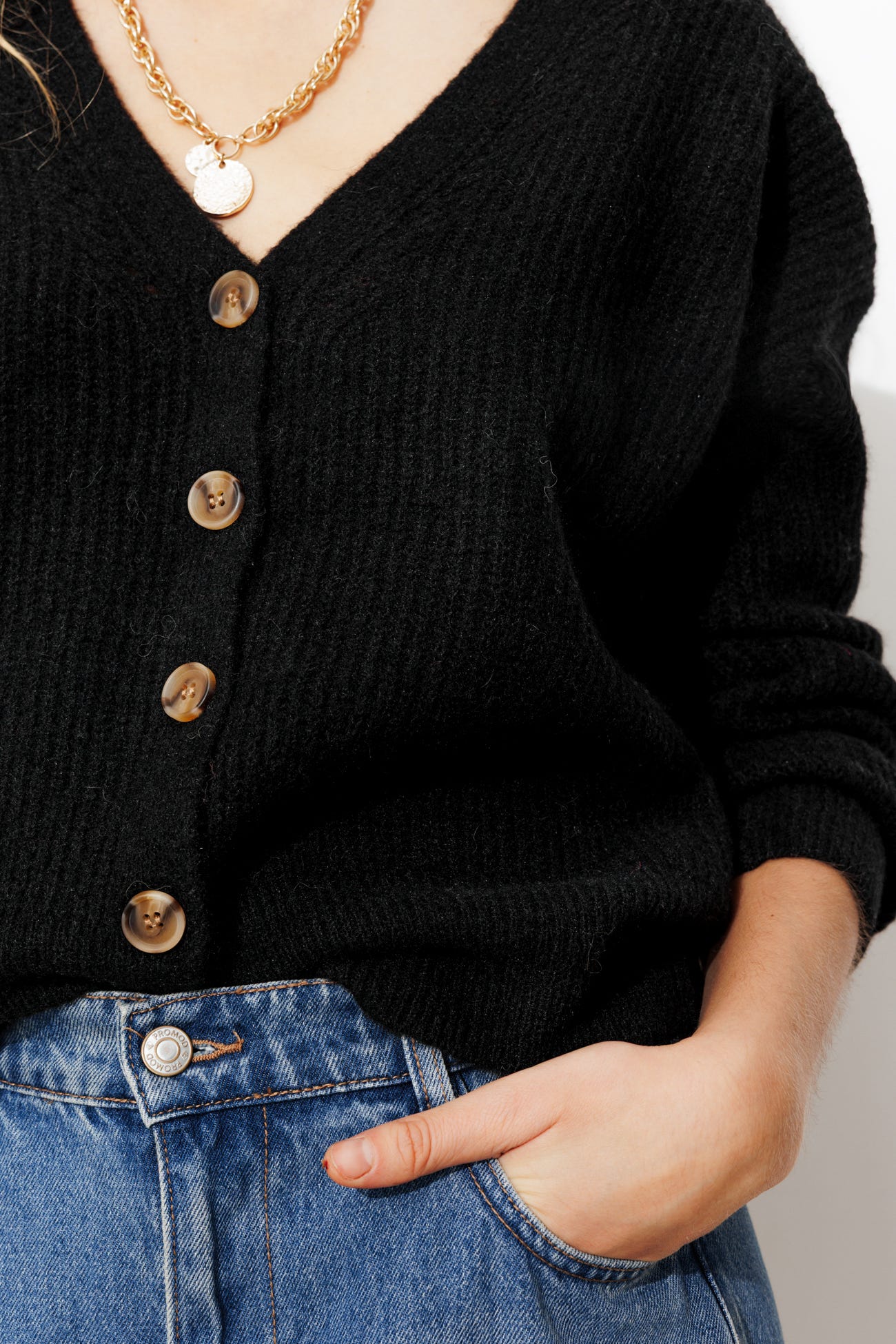 Pullover-Cardigan fronte/retro